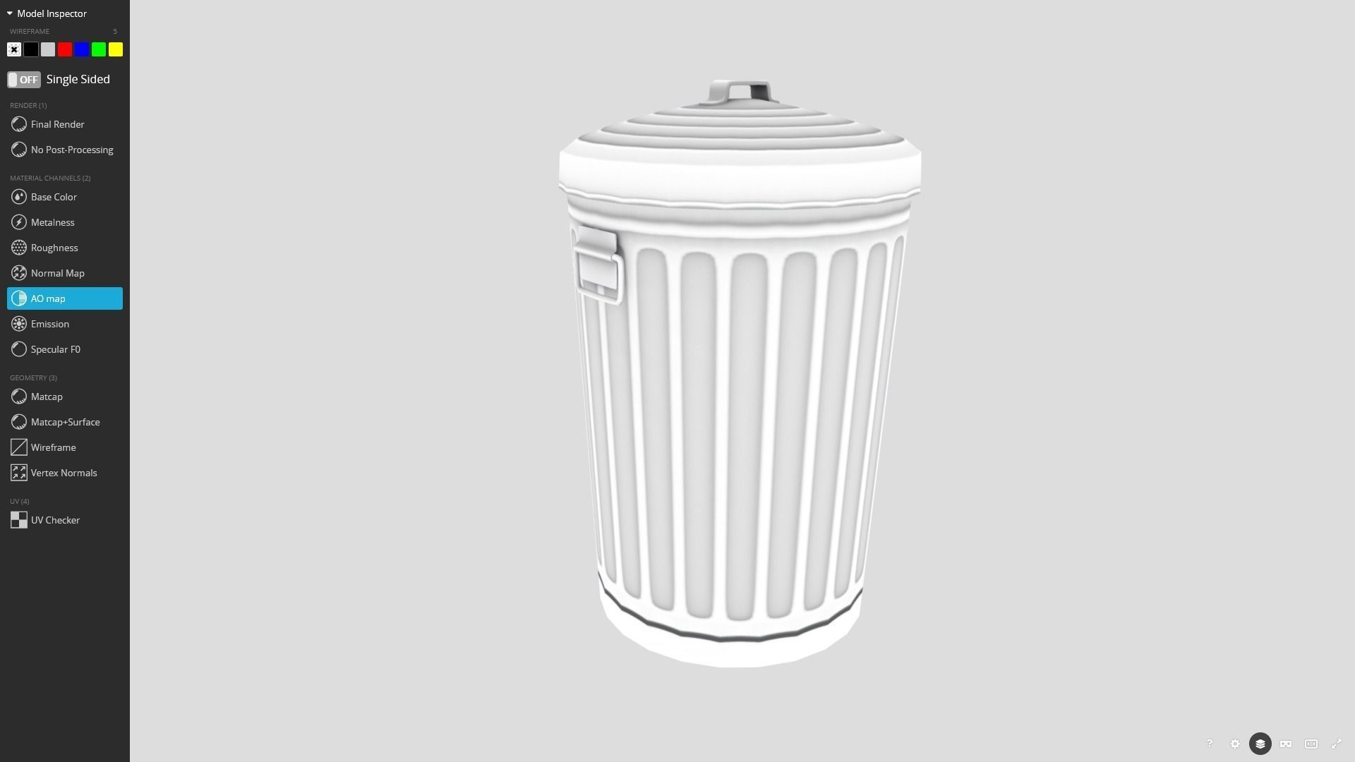 Garbage Can 3D Model Game Ready Low-poly 3D model_13