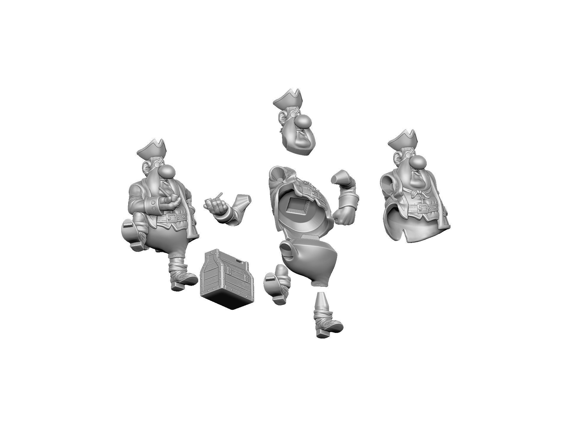 Billy Bones for 3d print STL 3D print model_20