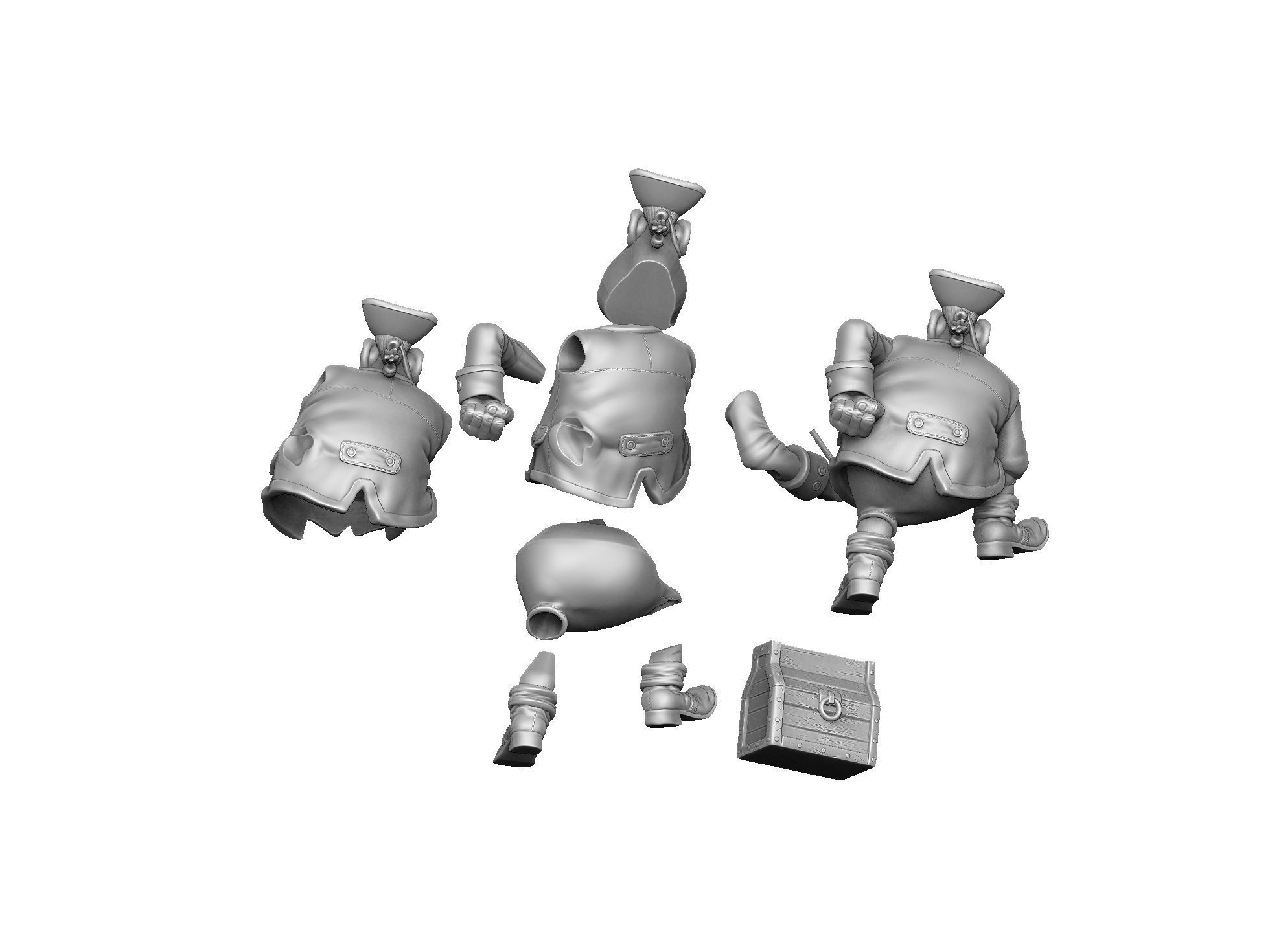 Billy Bones for 3d print STL 3D print model_22