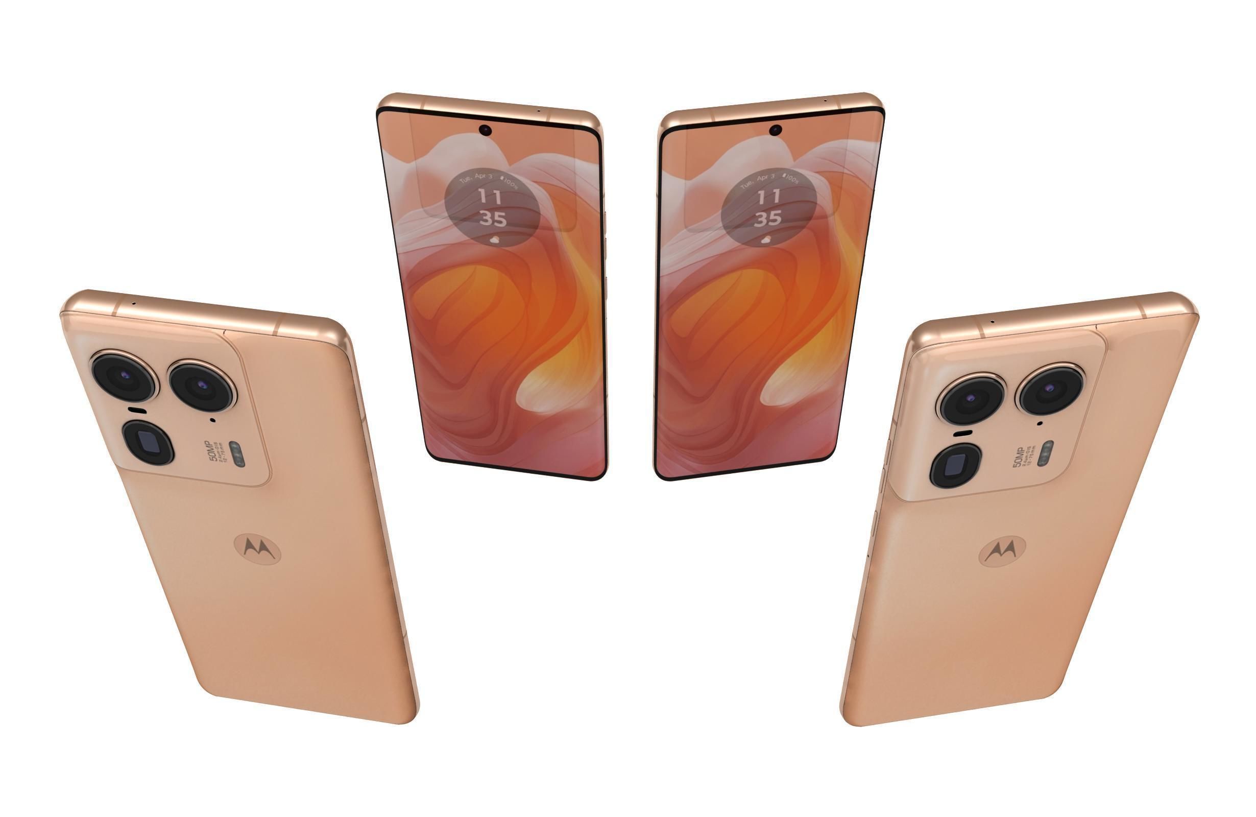 Motorola Edge 50 Ultra Gold 3D model_4