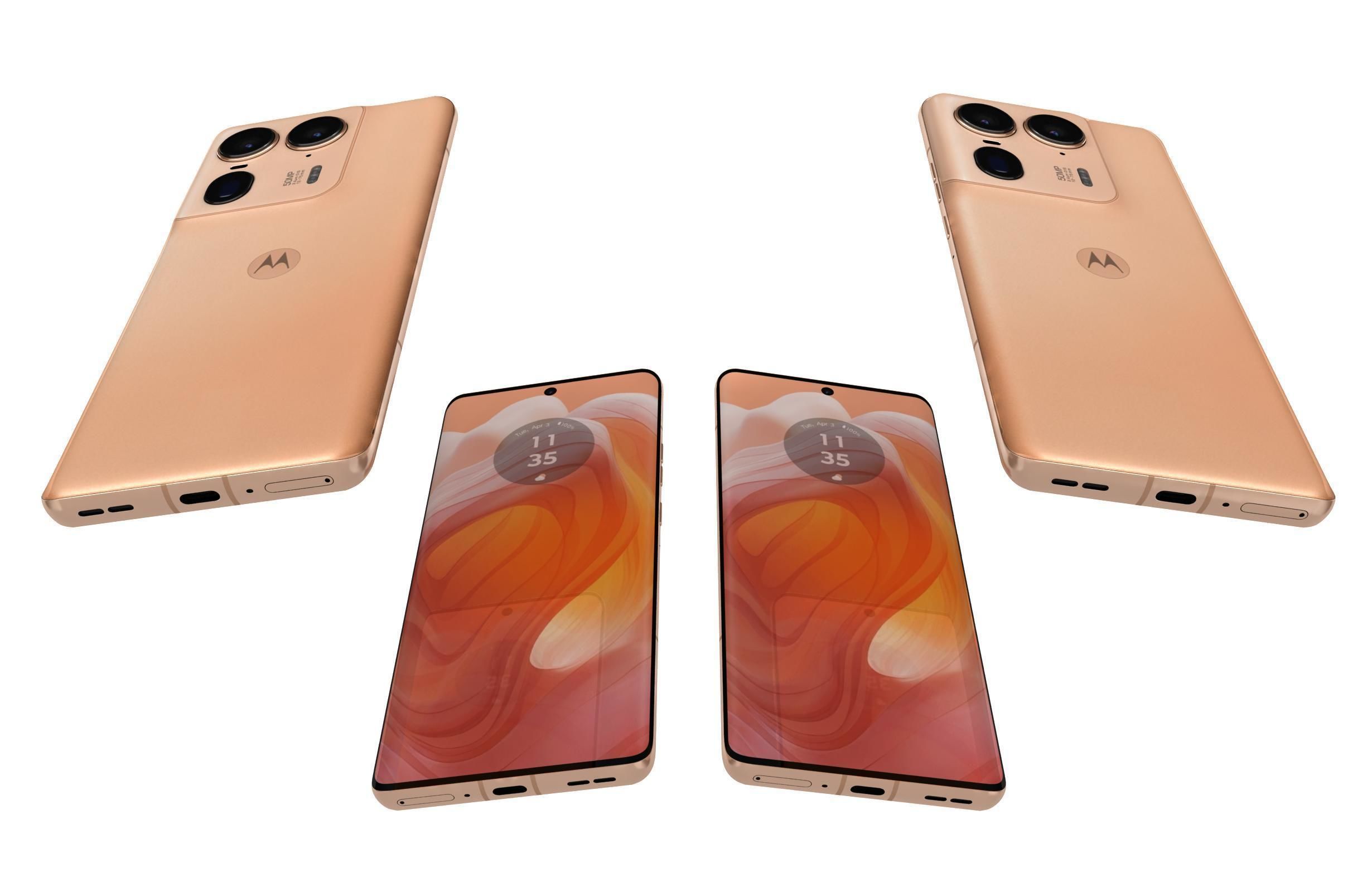 Motorola Edge 50 Ultra Gold 3D model_5