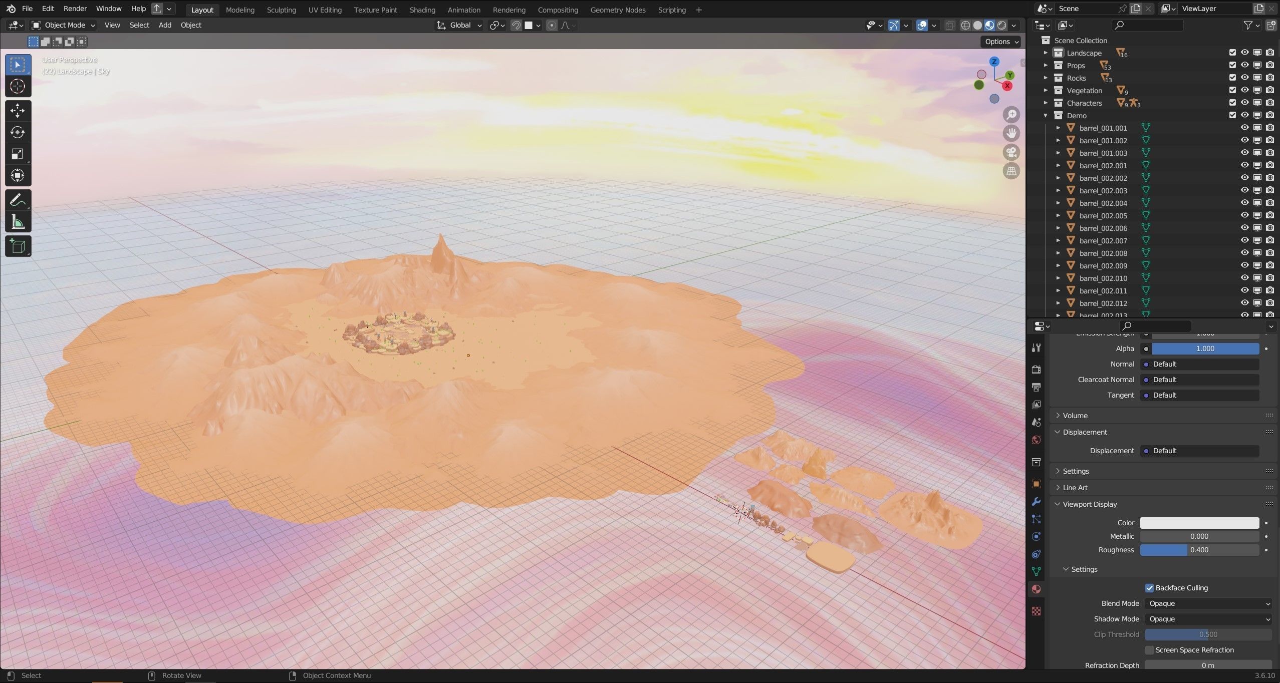 Western Low-poly 3D model_20