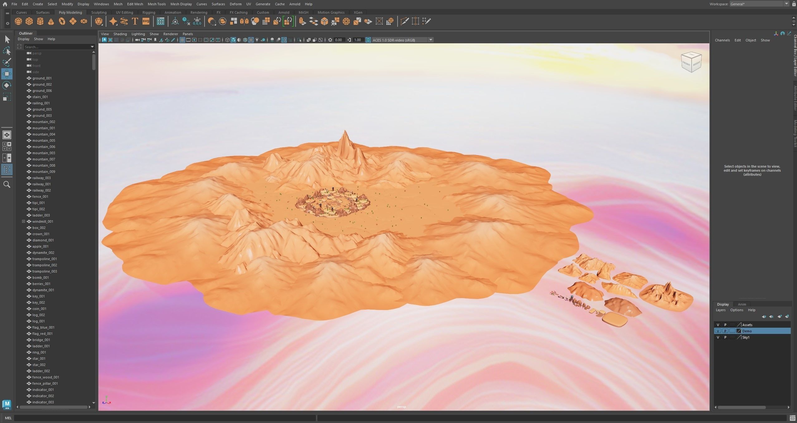 Western Low-poly 3D model_22