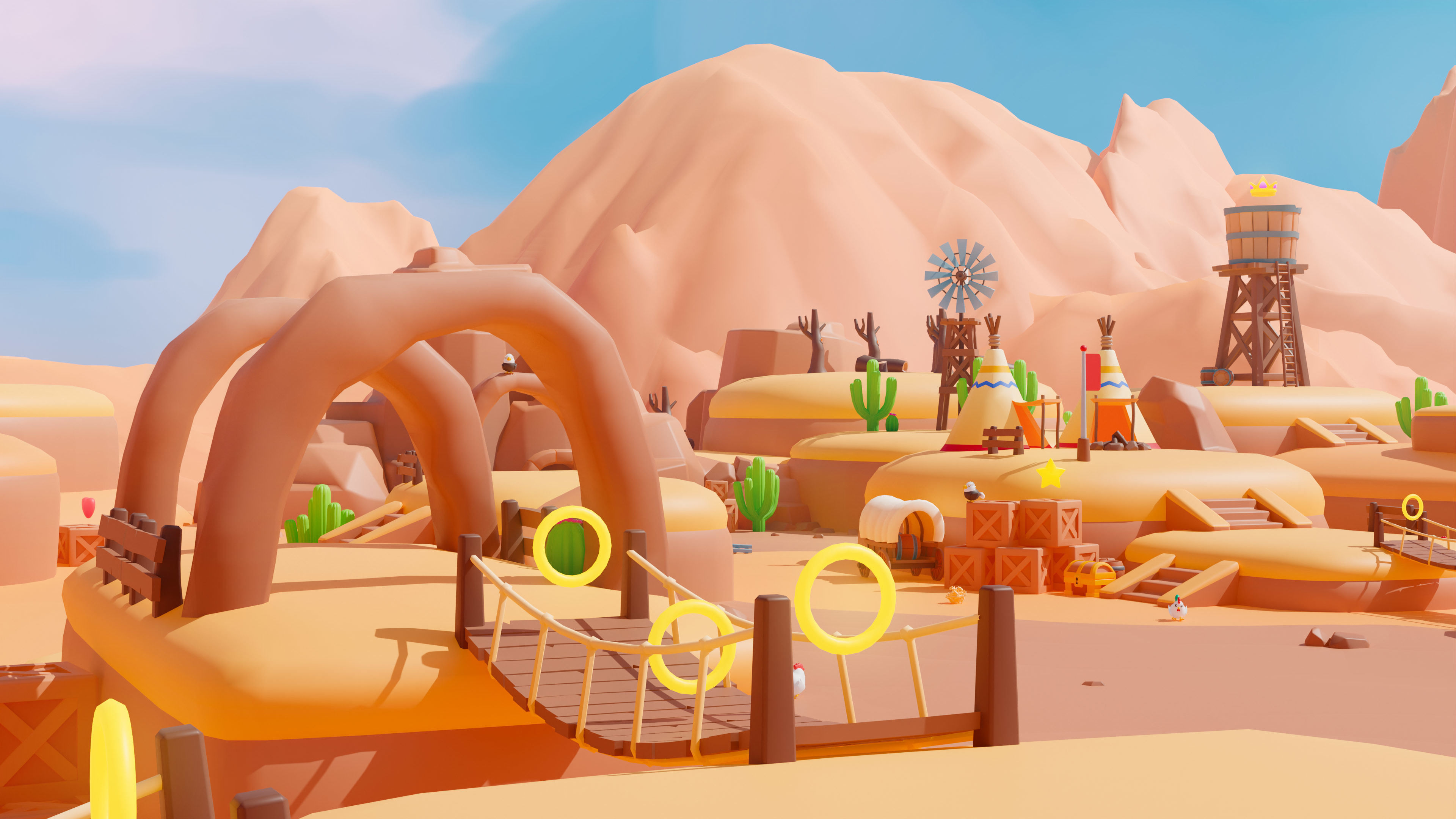 Western Low-poly 3D model_11