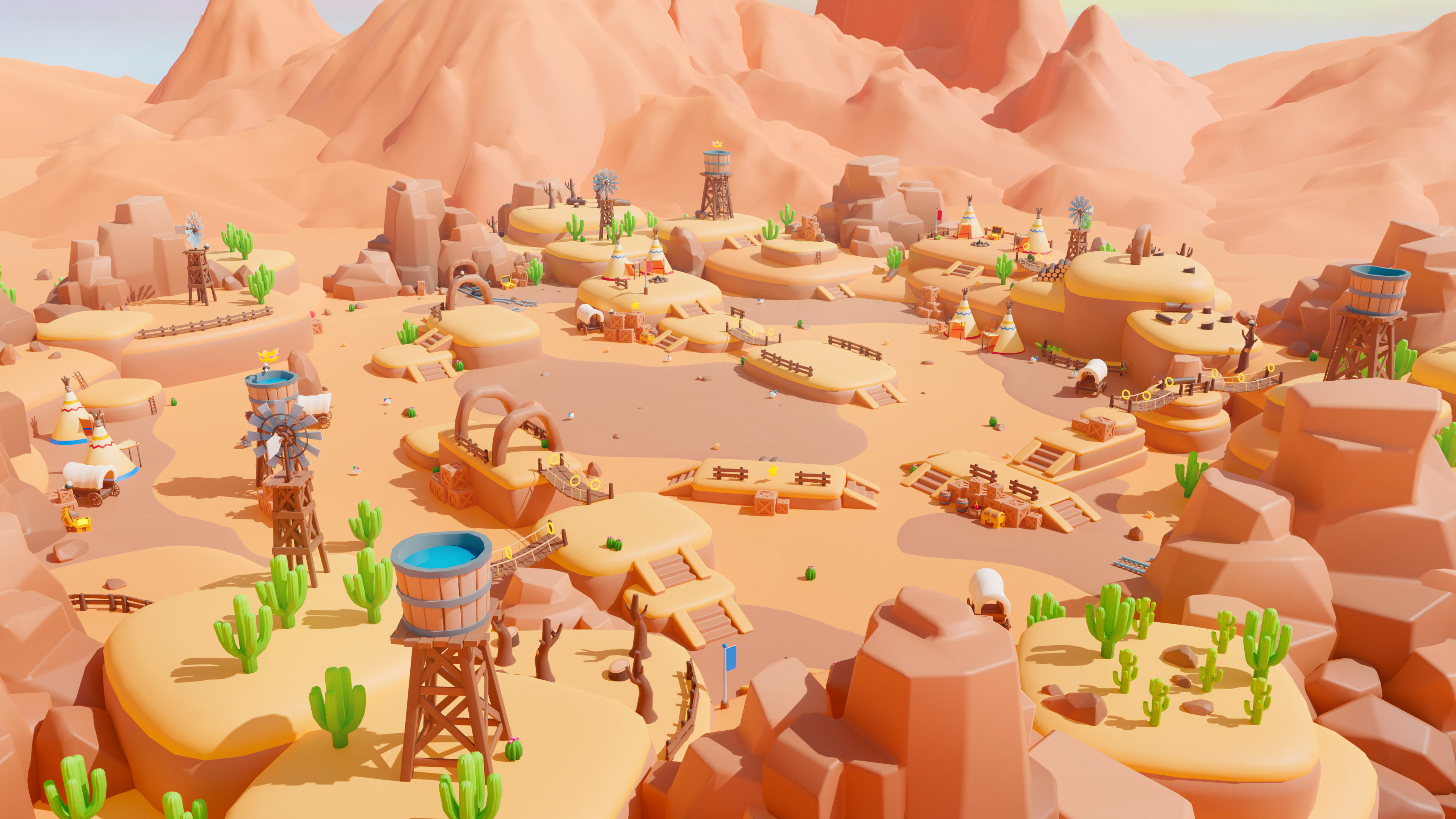 Western Low-poly 3D model_14