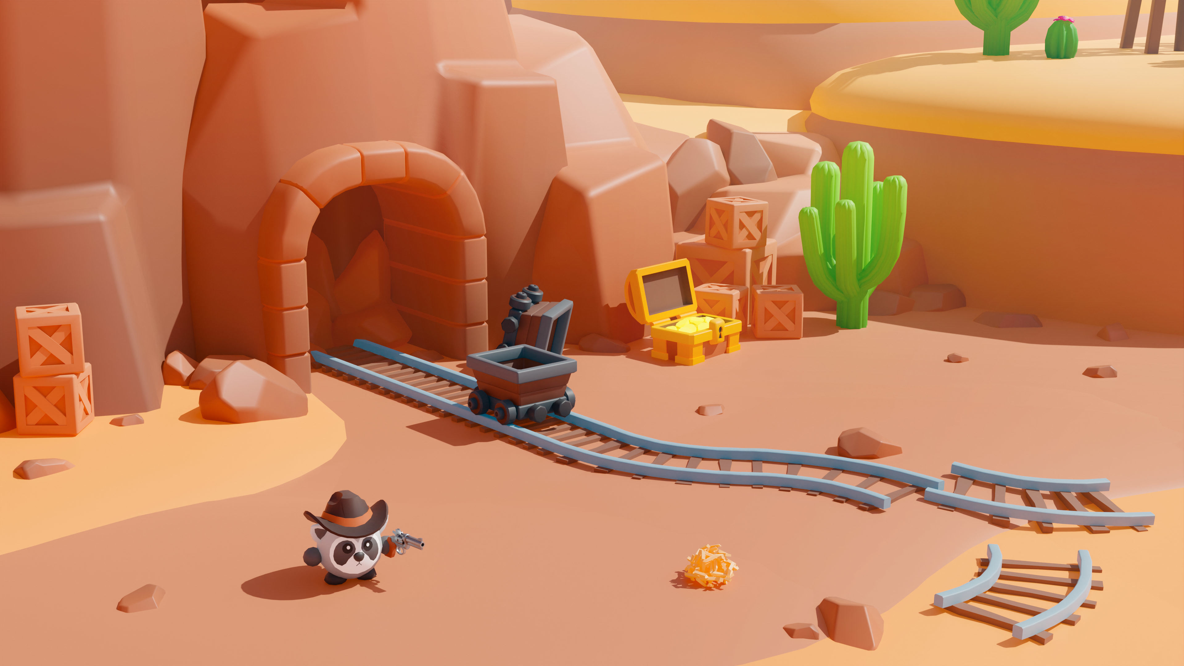 Western Low-poly 3D model_8