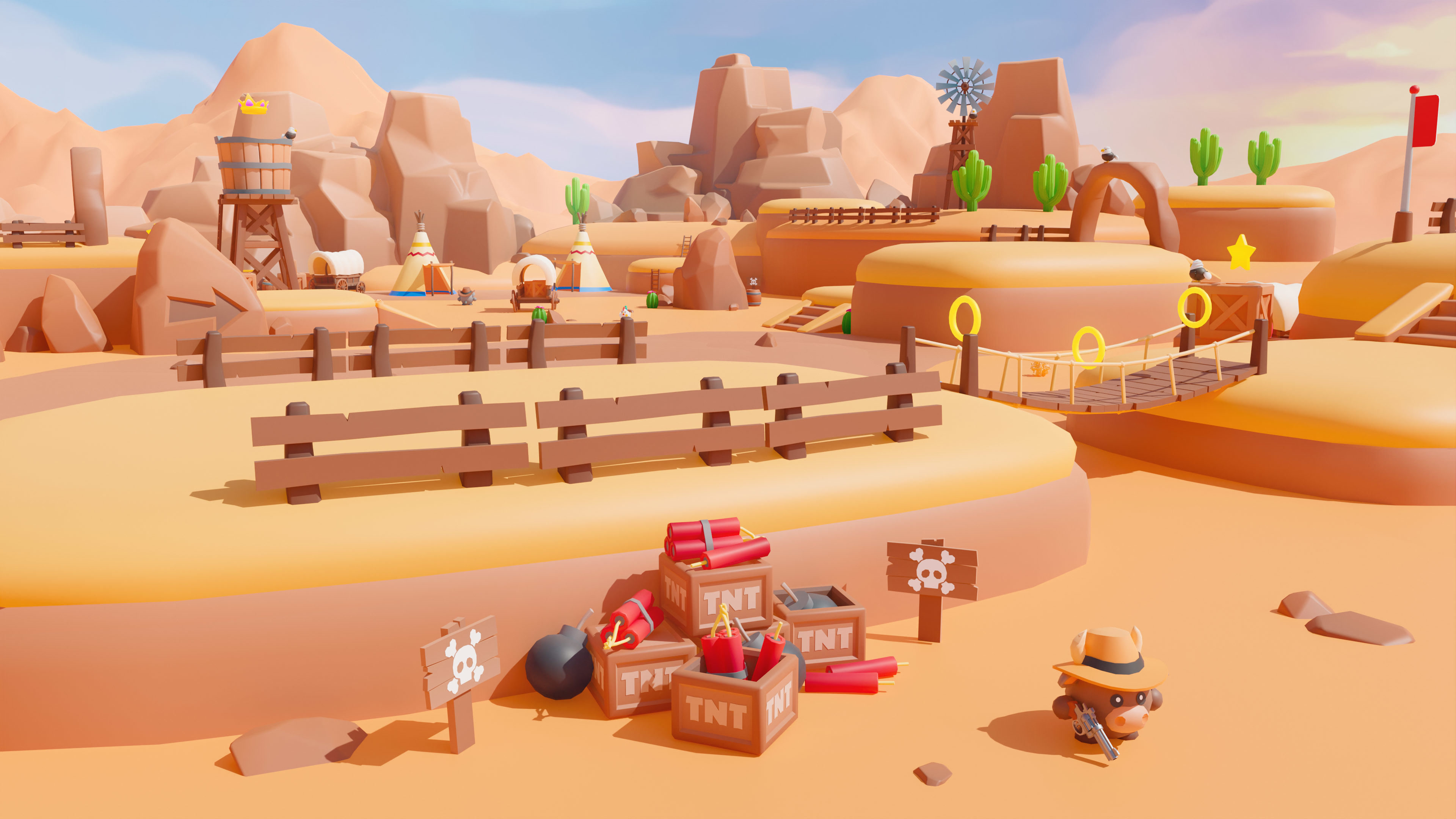 Western Low-poly 3D model_12