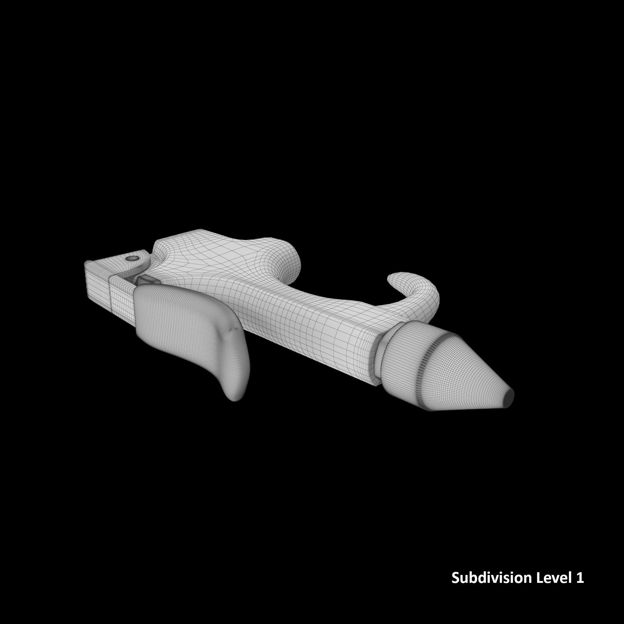 SO Blow Gun Tapered Rubber JT13B Low-poly 3D model_13