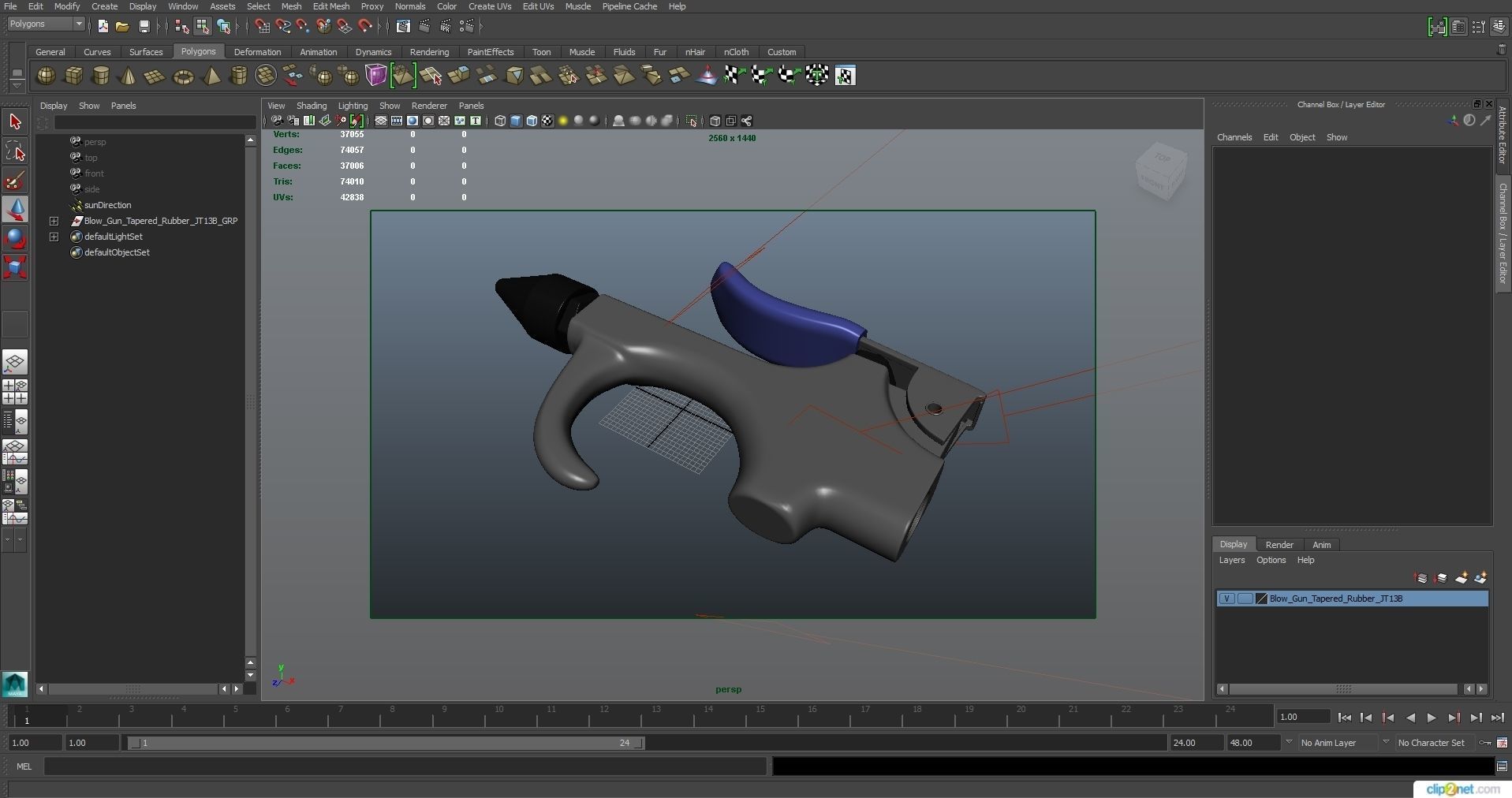 SO Blow Gun Tapered Rubber JT13B Low-poly 3D model_28