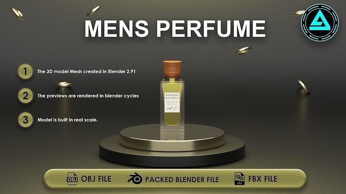 Perfume Low-poly 3D model