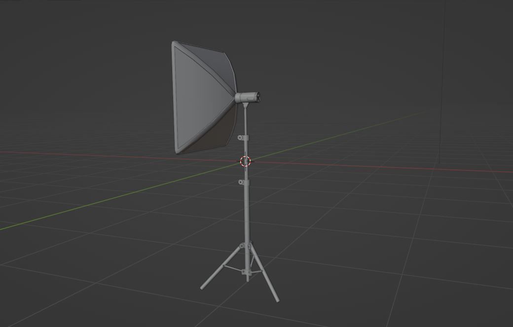 softbox with flash 3D model_13