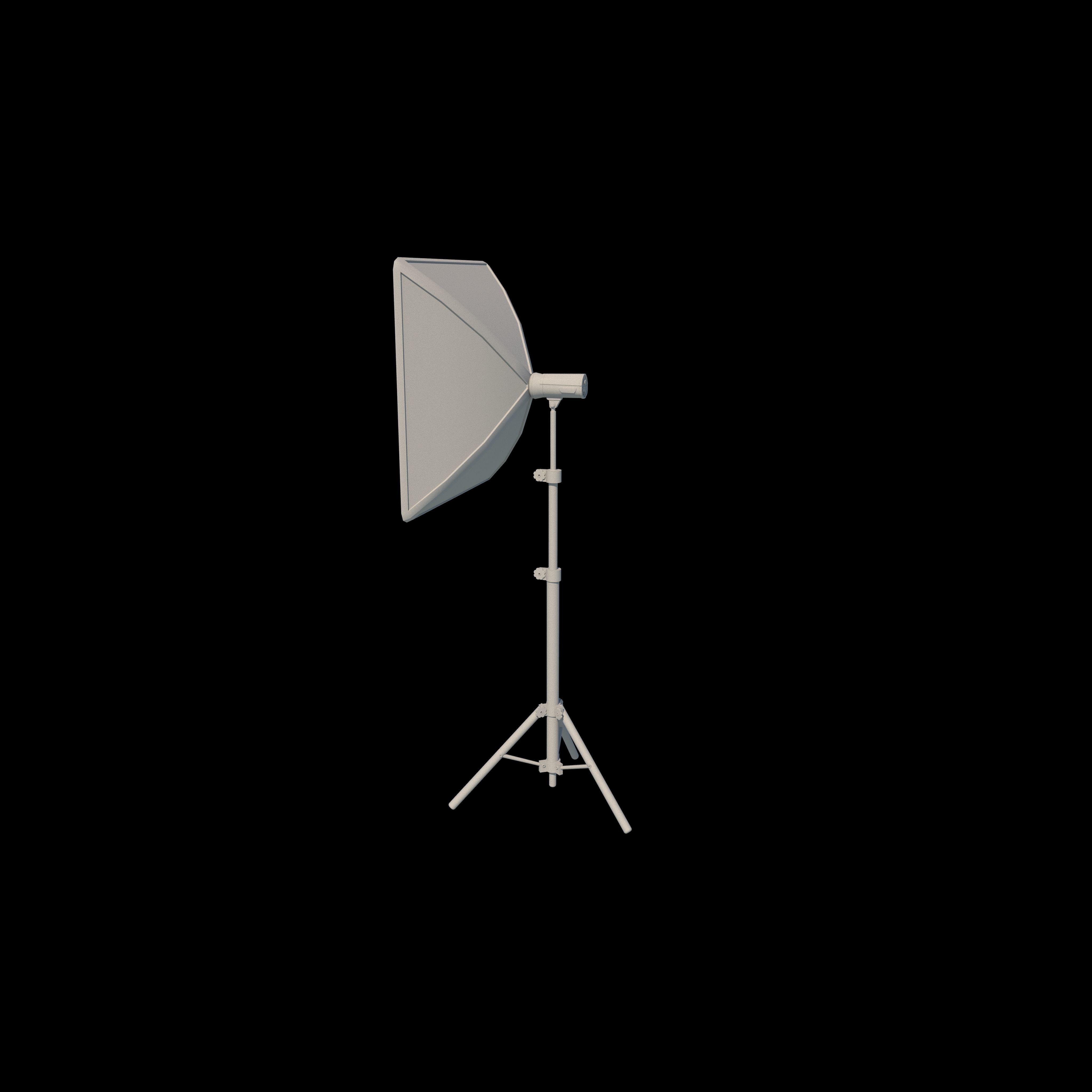 softbox with flash 3D model_12