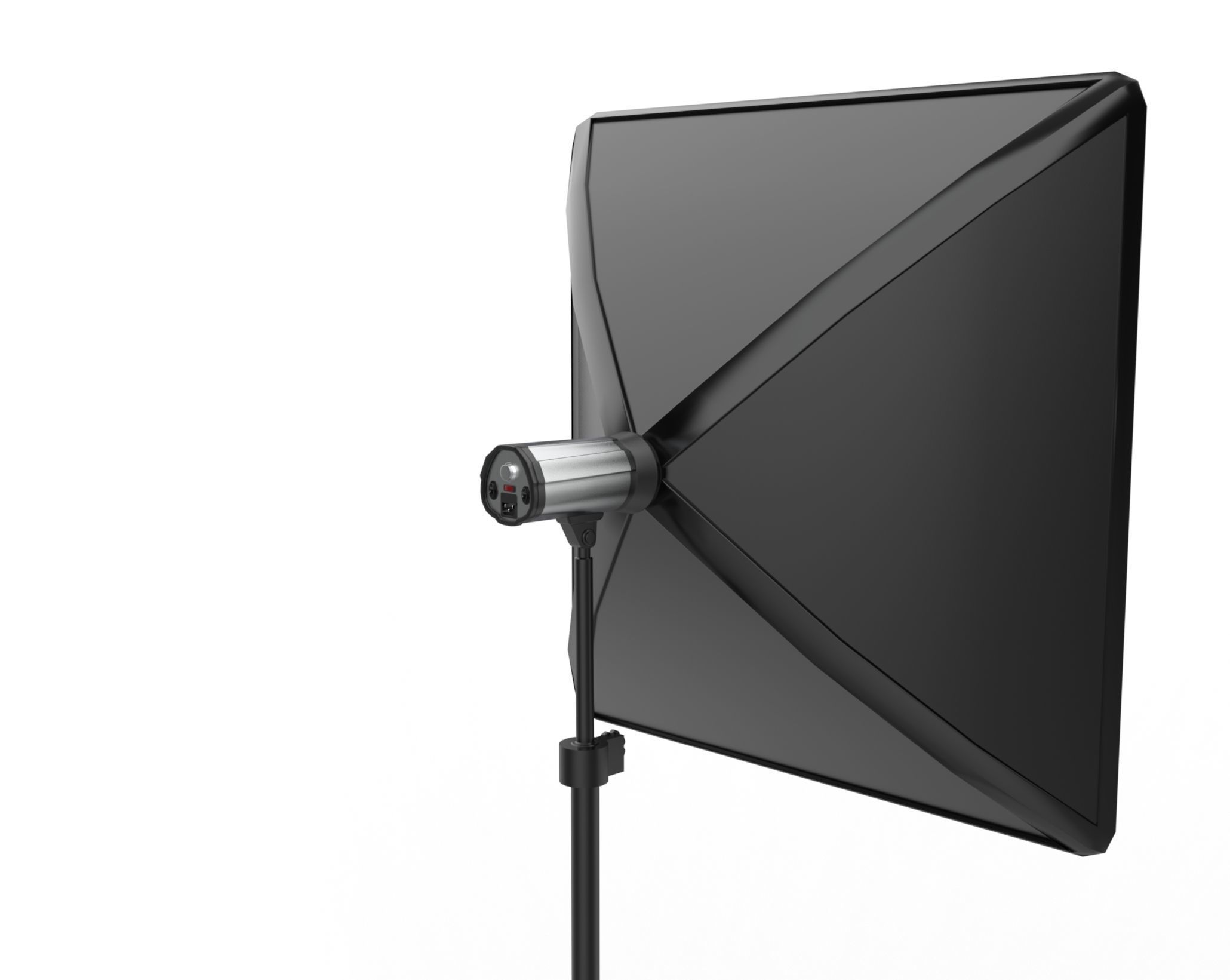 softbox with flash 3D model_7