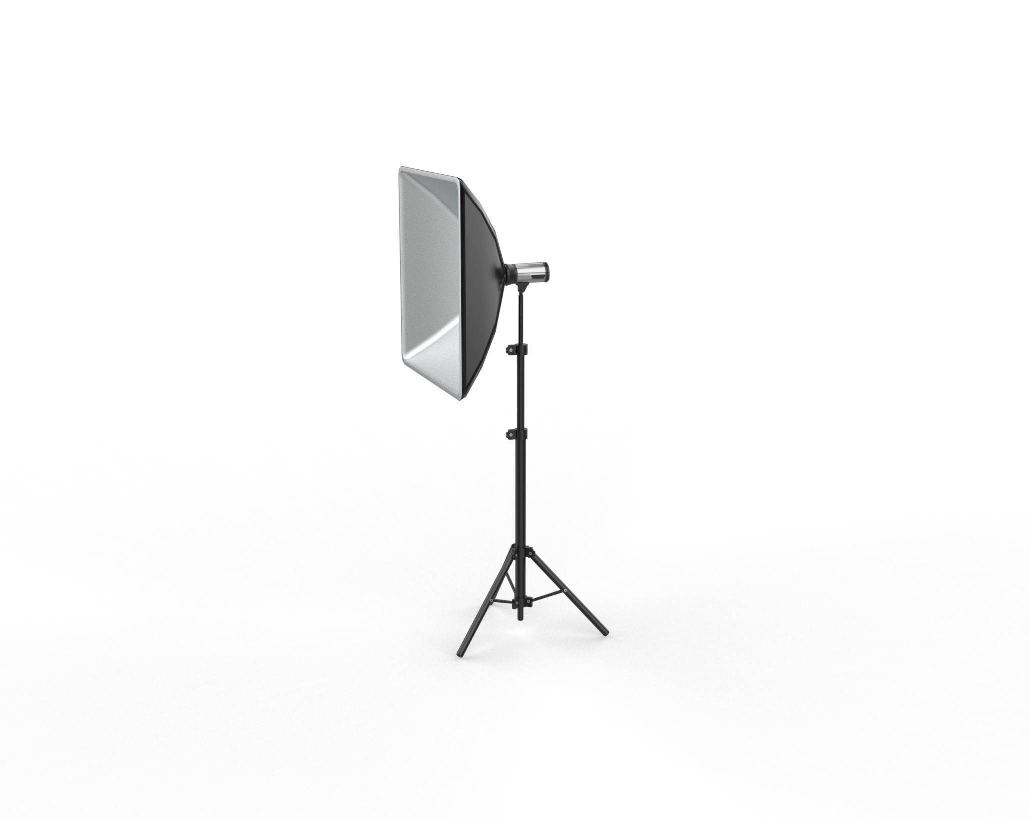 softbox with flash 3D model_4