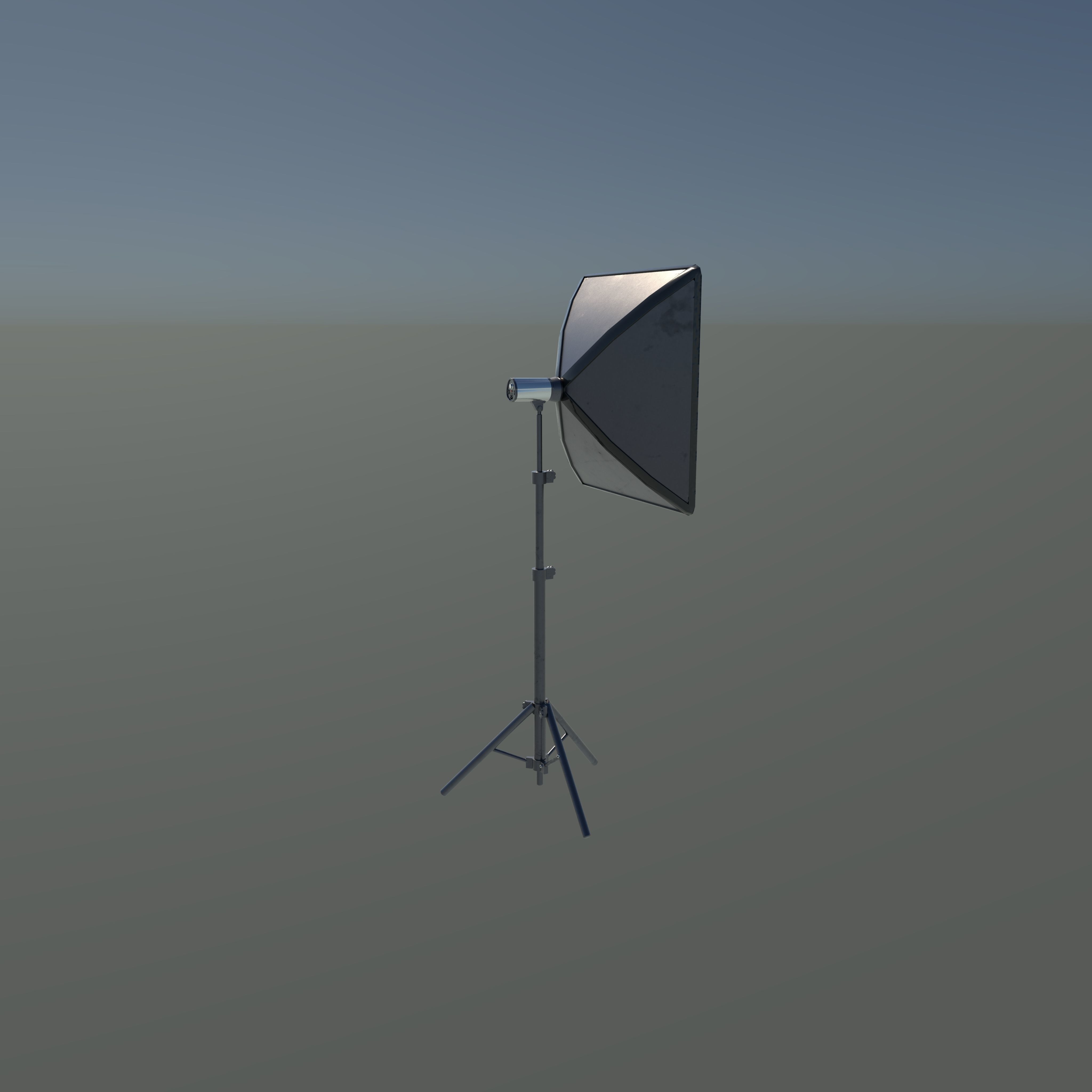 softbox with flash 3D model_9