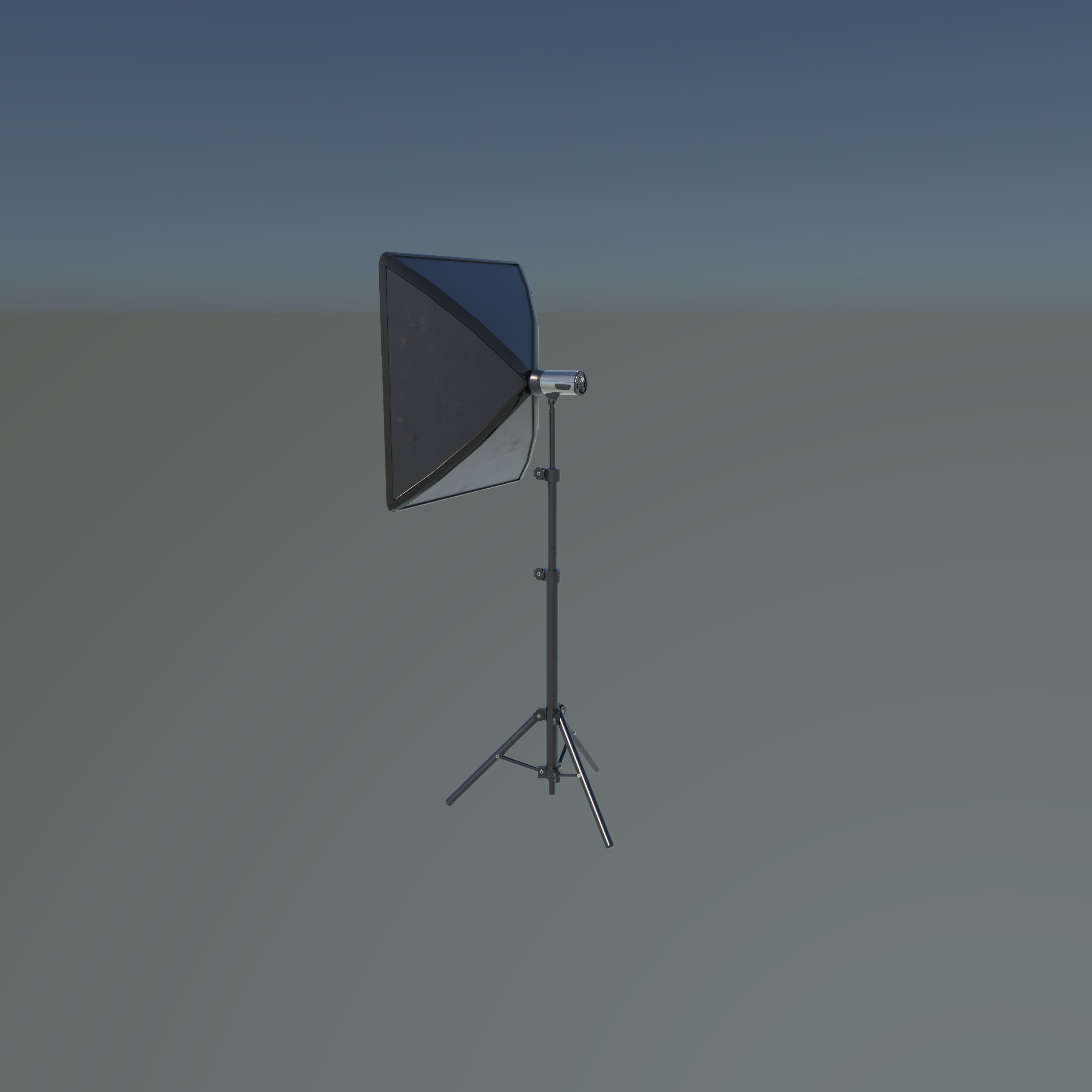 softbox with flash 3D model_11