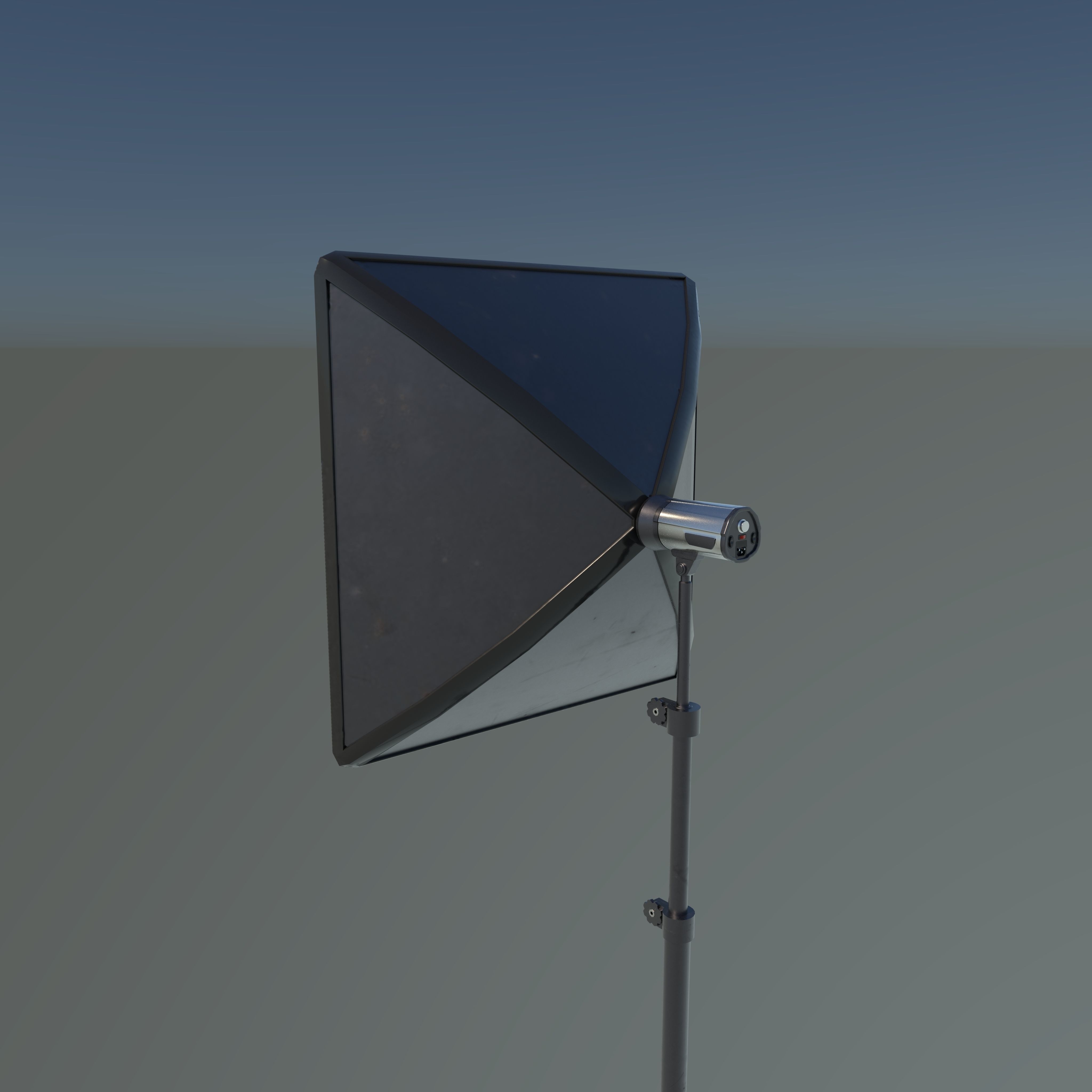 softbox with flash 3D model_10