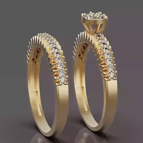 Lux ring silver gold sterling printable jewelry 3D model 3D print model