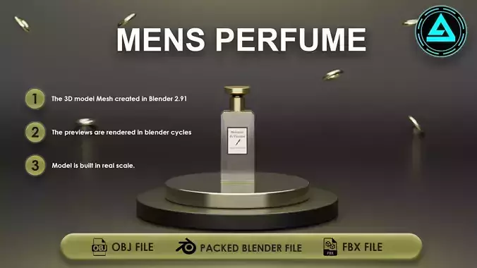 Perfume Low-poly 3D model