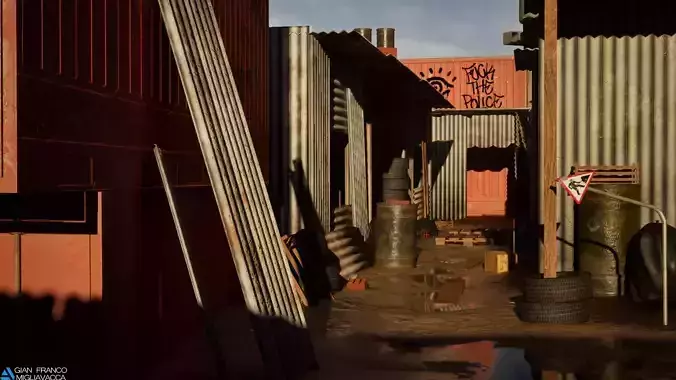 Village Of Corrugated Galvanized Iron