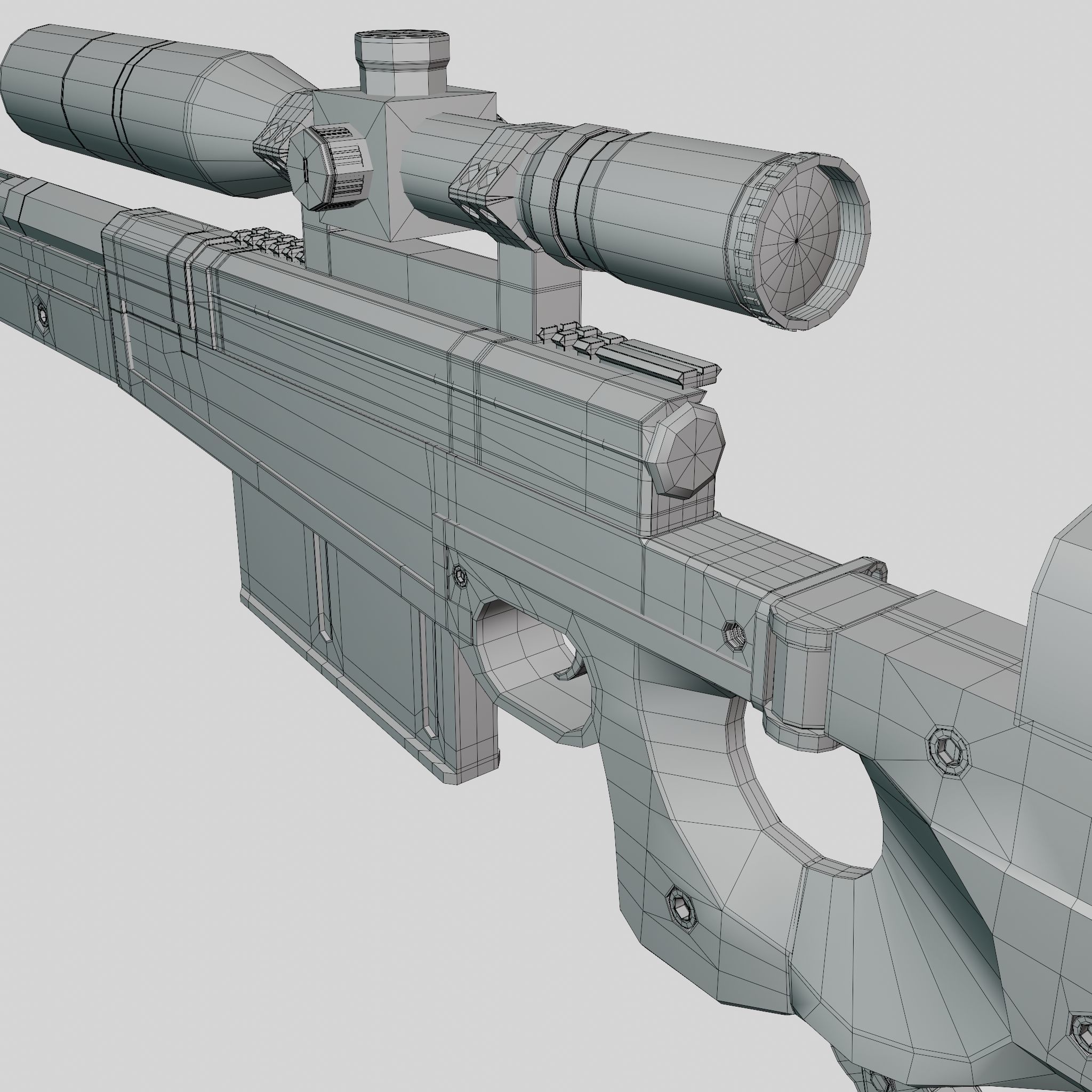 AW50 Grey Low-poly 3D model_23