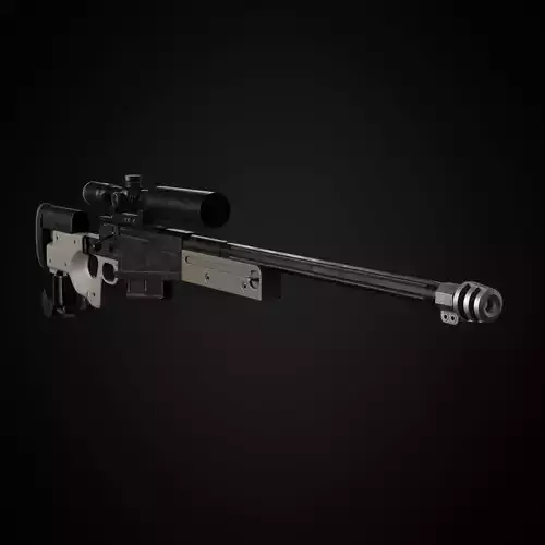 AW50 Grey Low-poly 3D model