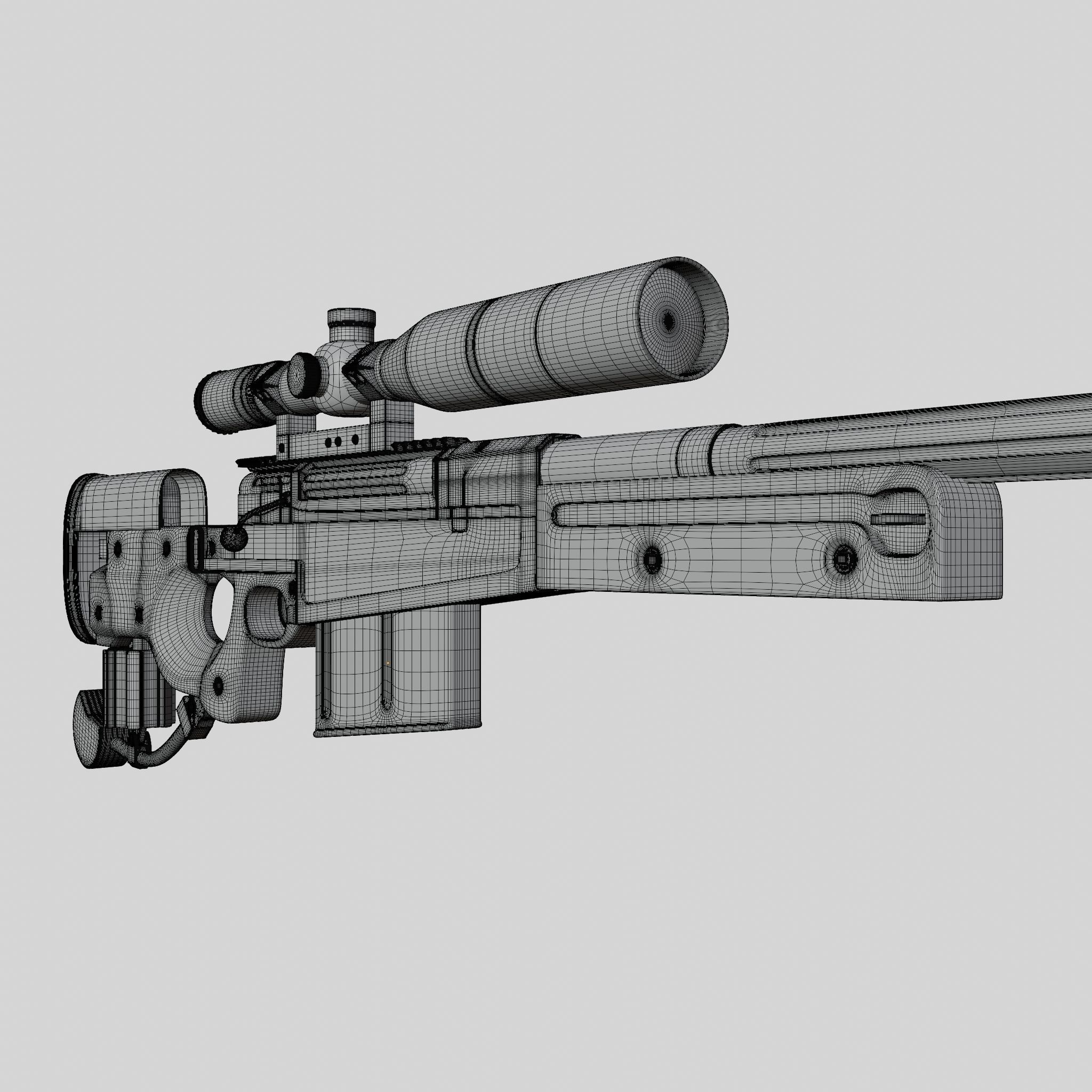 AW50 Grey Low-poly 3D model_18