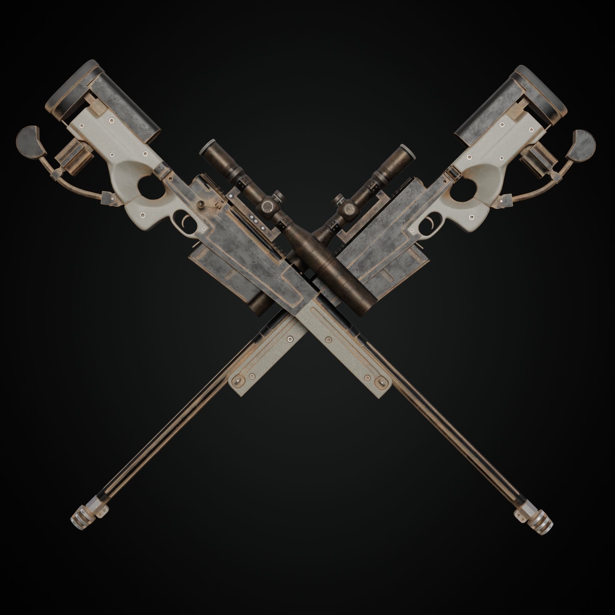 AW50 Grey Low-poly 3D model_11