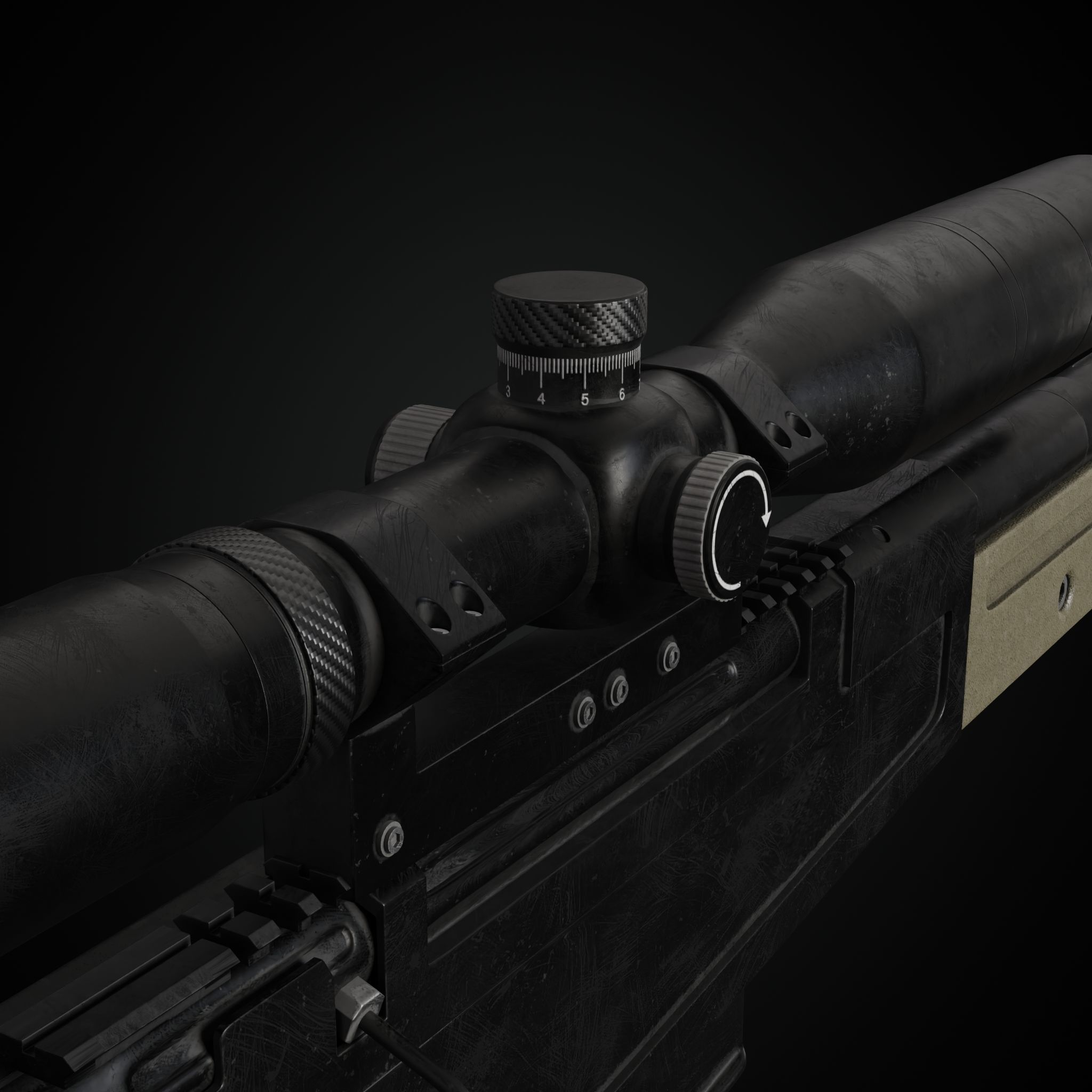 AW50 Grey Low-poly 3D model_8