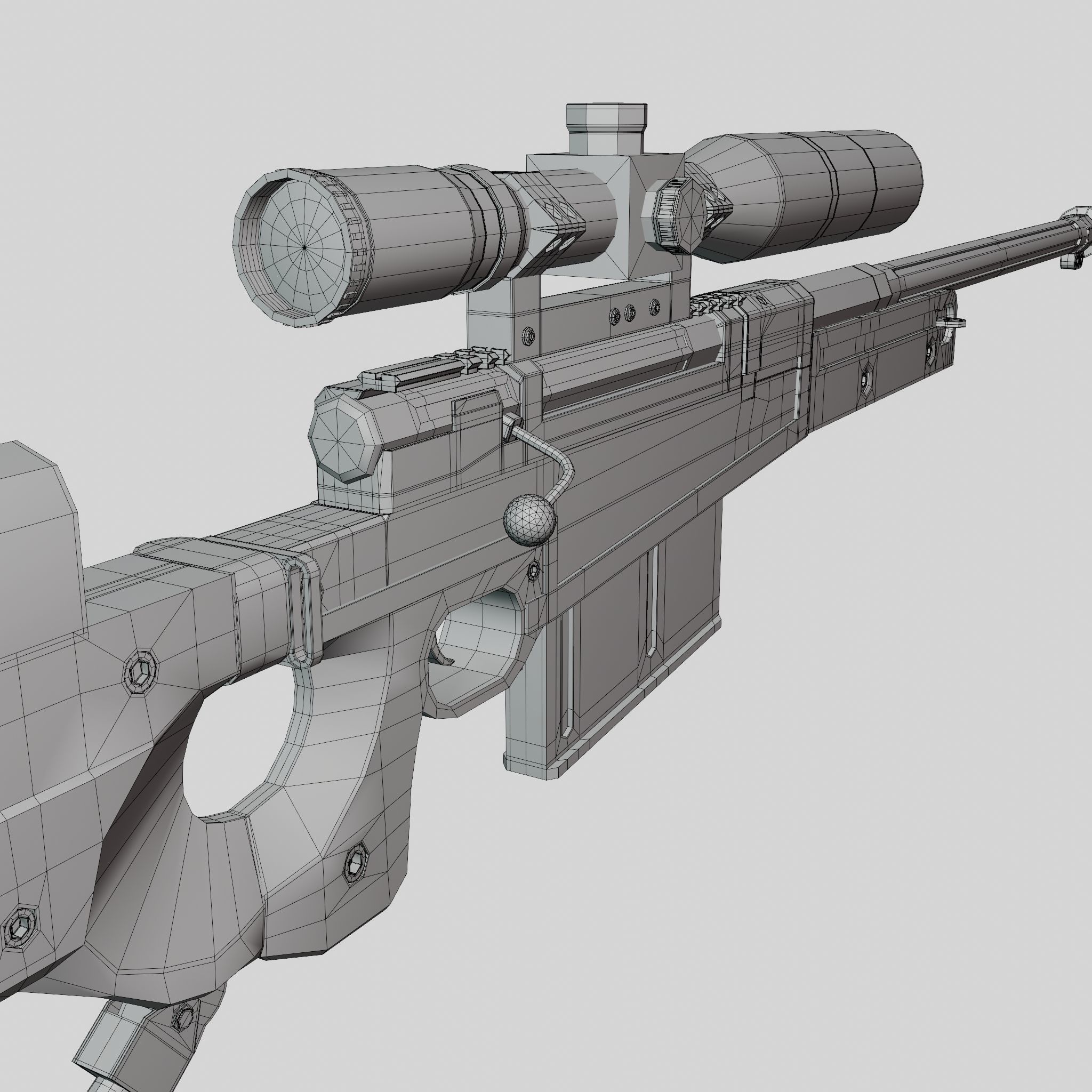 AW50 Grey Low-poly 3D model_20