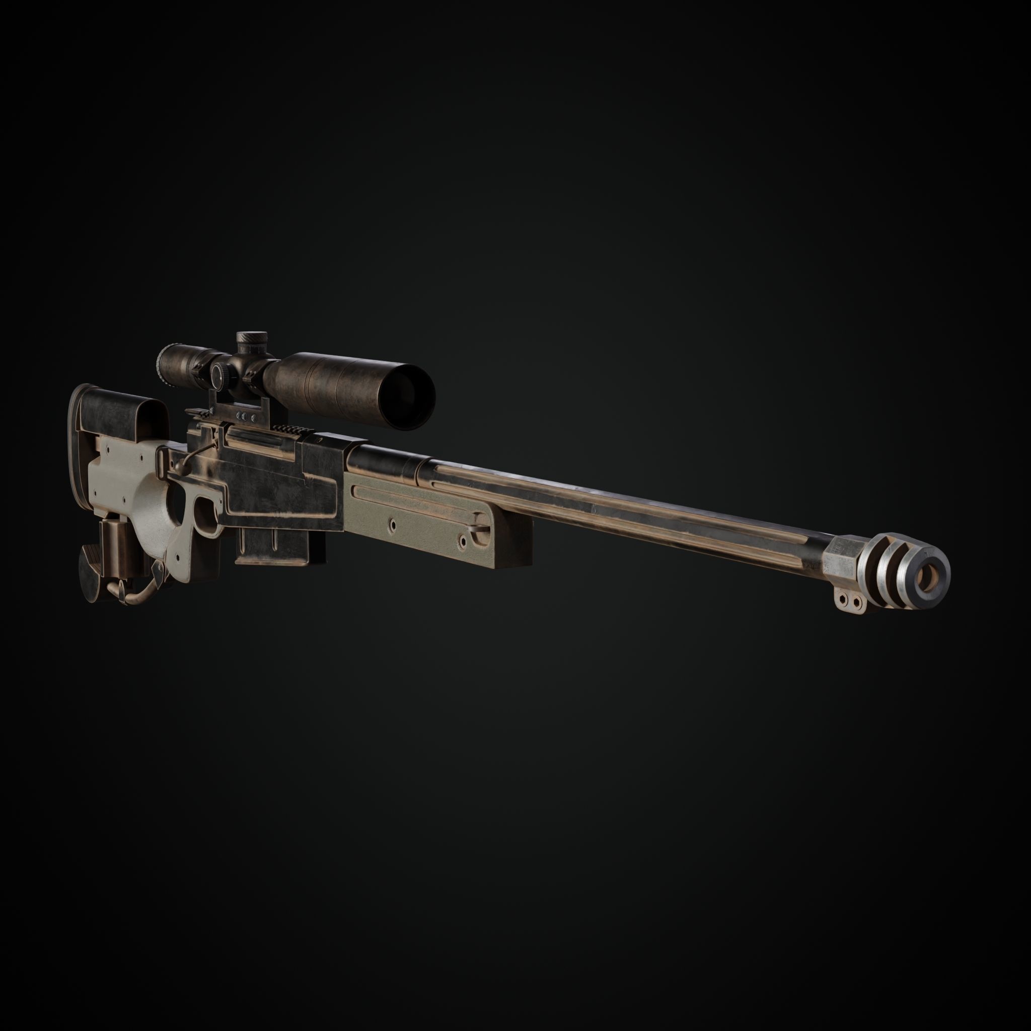 AW50 Grey Low-poly 3D model_12