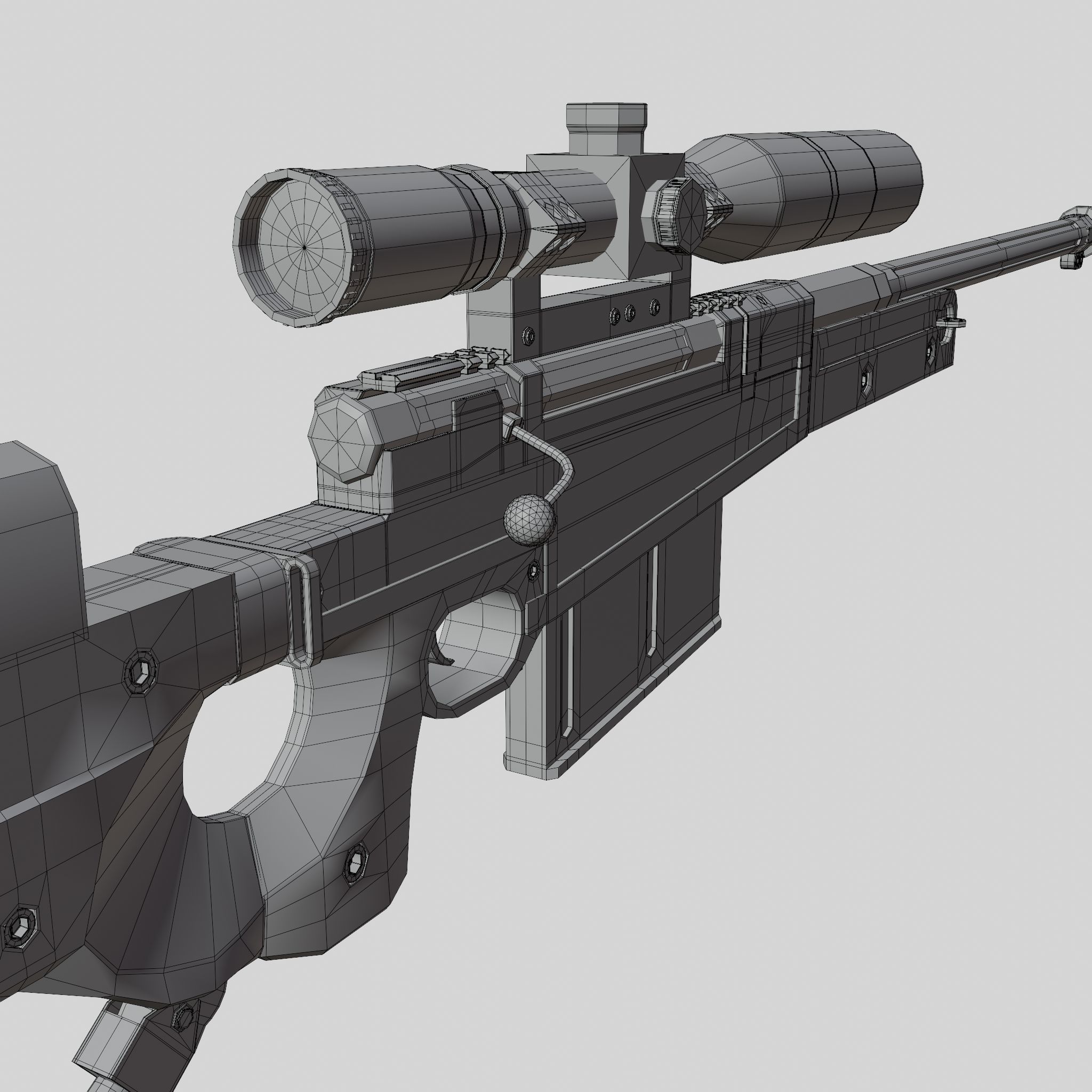 AW50 Grey Low-poly 3D model_19