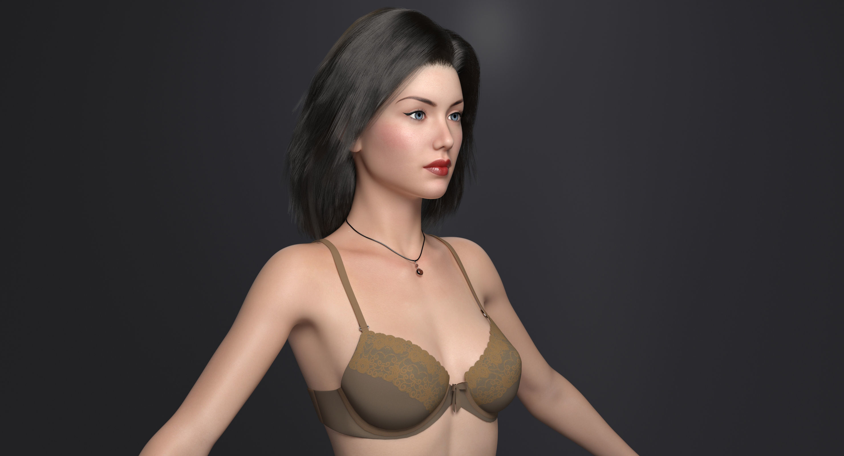 Pretty Girl 3D model_7