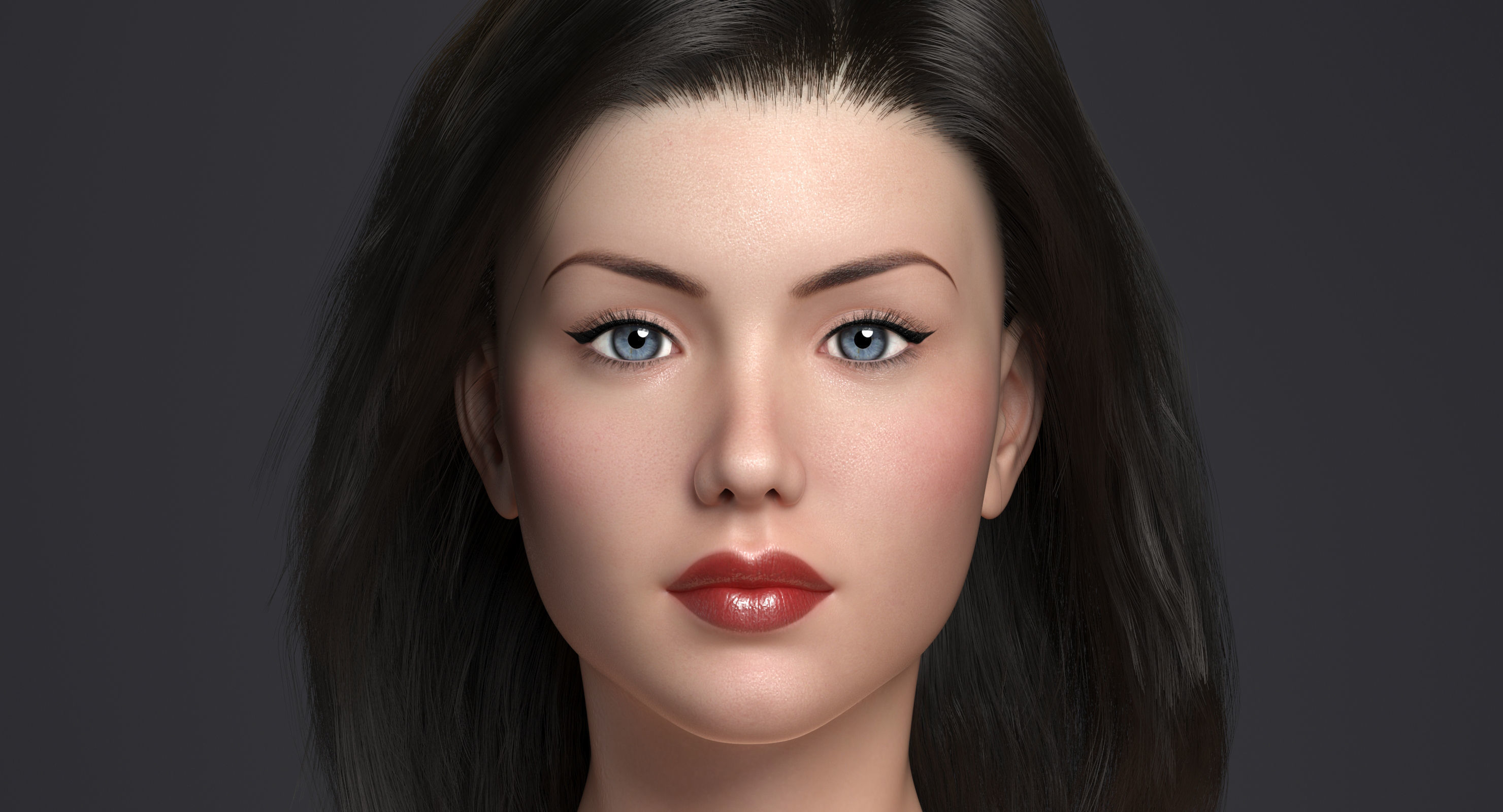 Pretty Girl 3D model_2