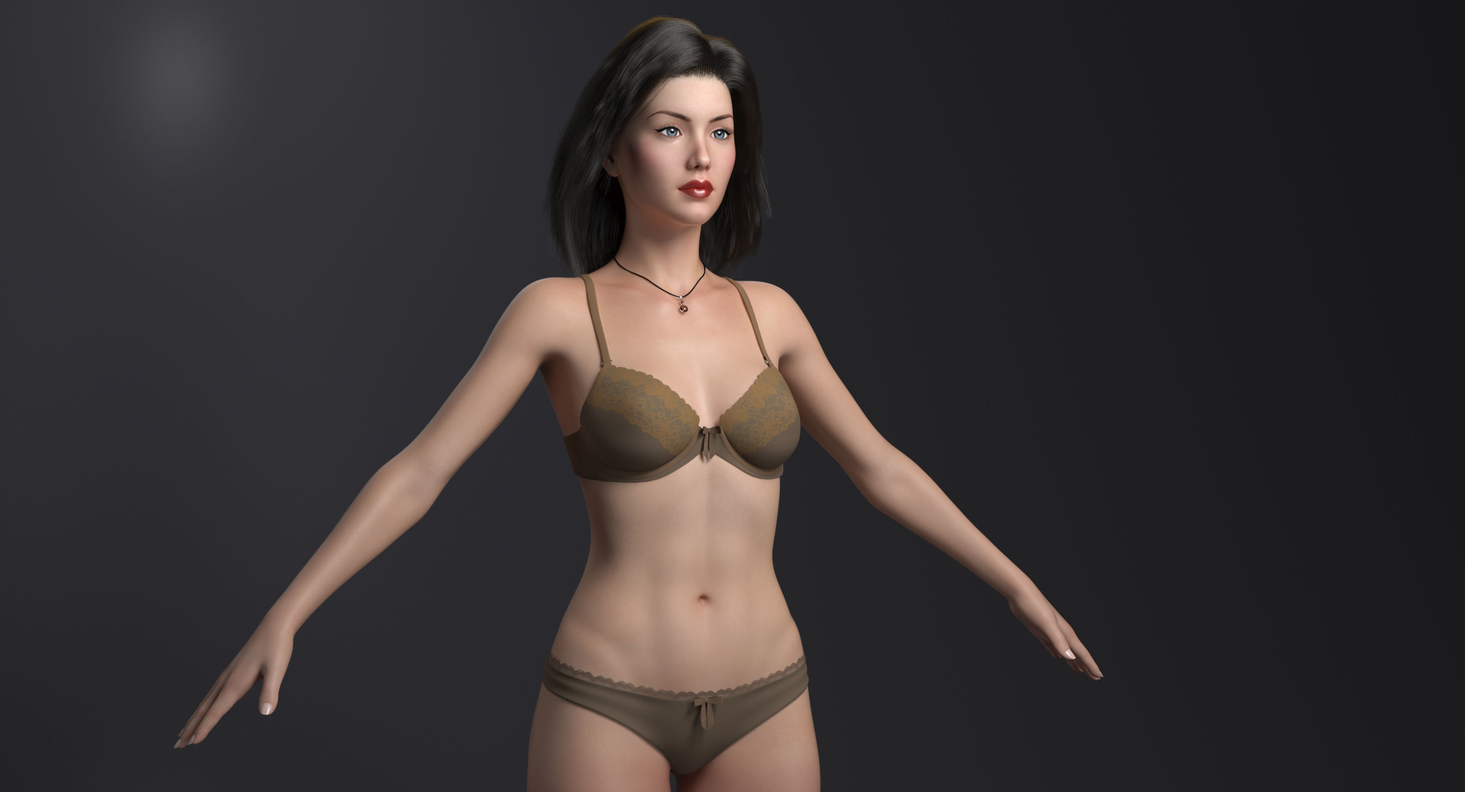 Pretty Girl 3D model_4