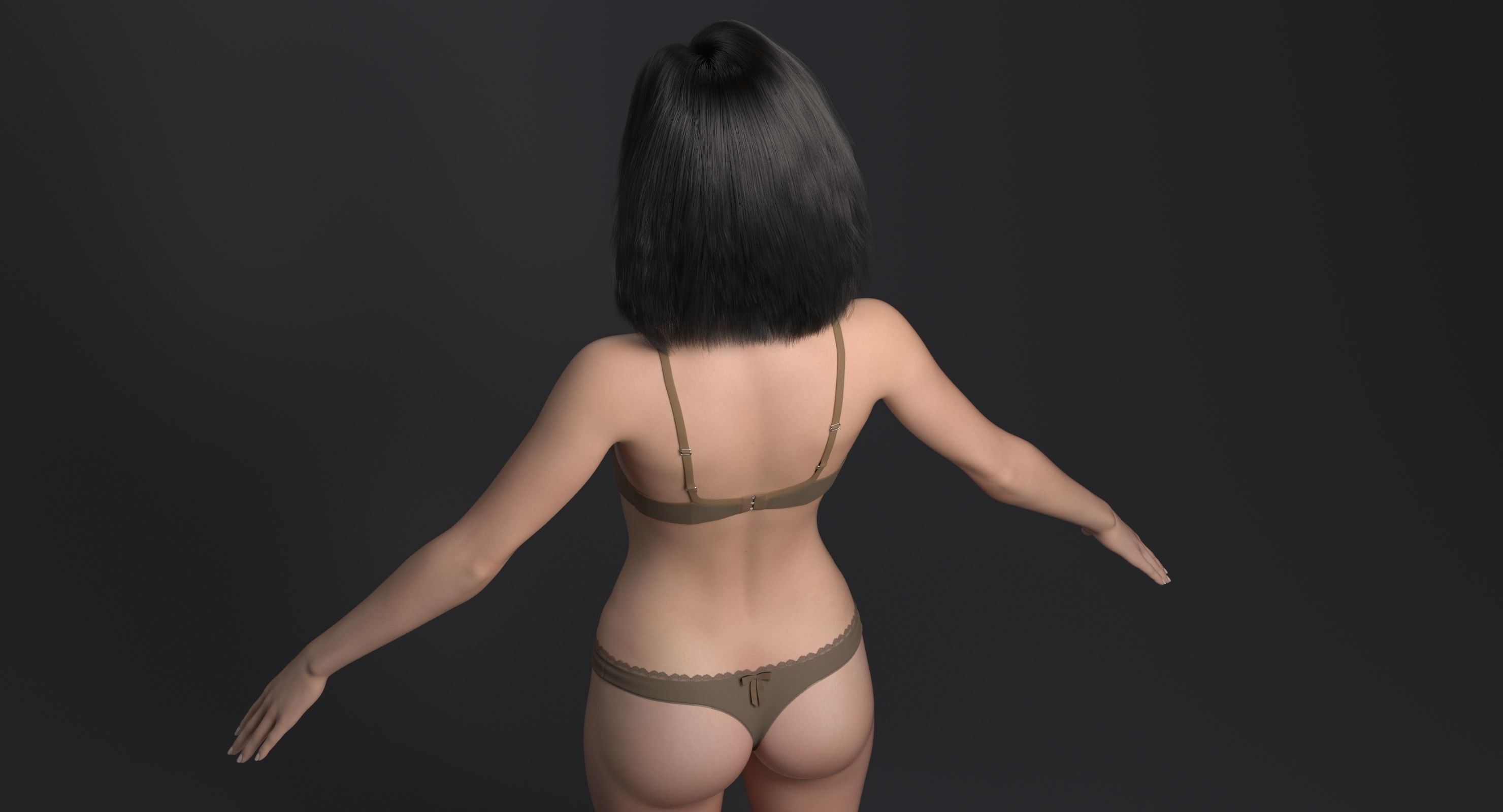 Pretty Girl 3D model_12