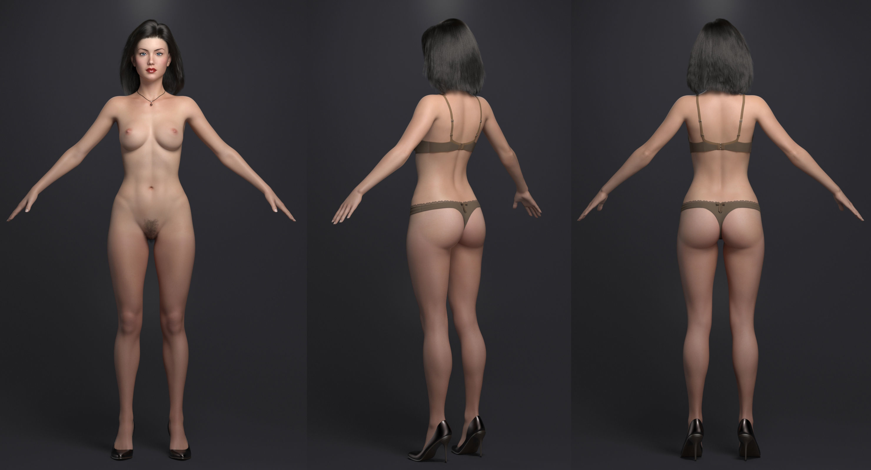 Pretty Girl 3D model_6