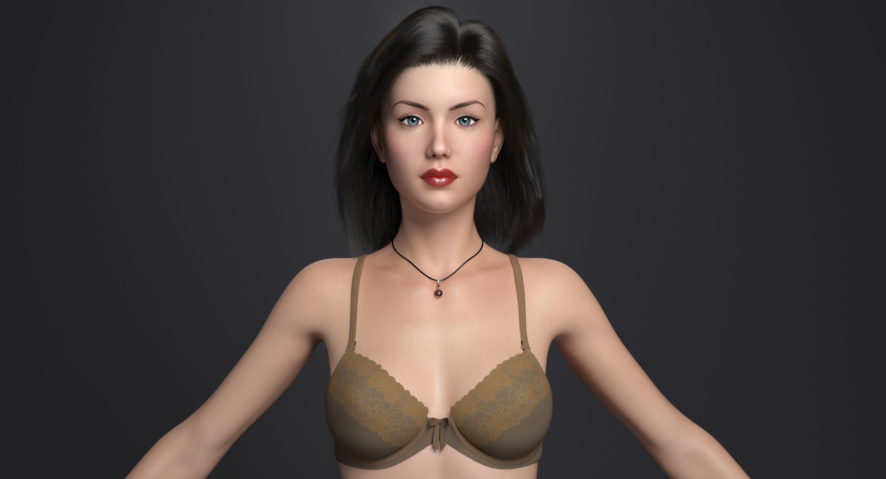 Pretty Girl 3D model_3