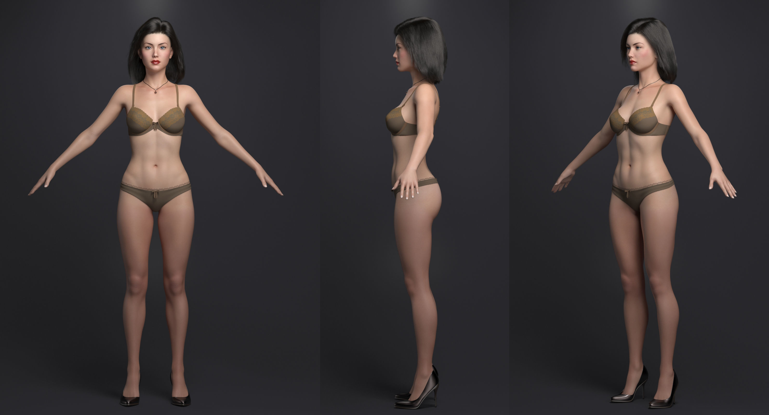 Pretty Girl 3D model_5