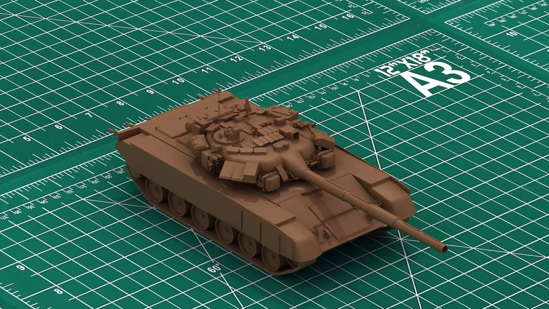 T-90 Tank 3D Print 3D print model_0