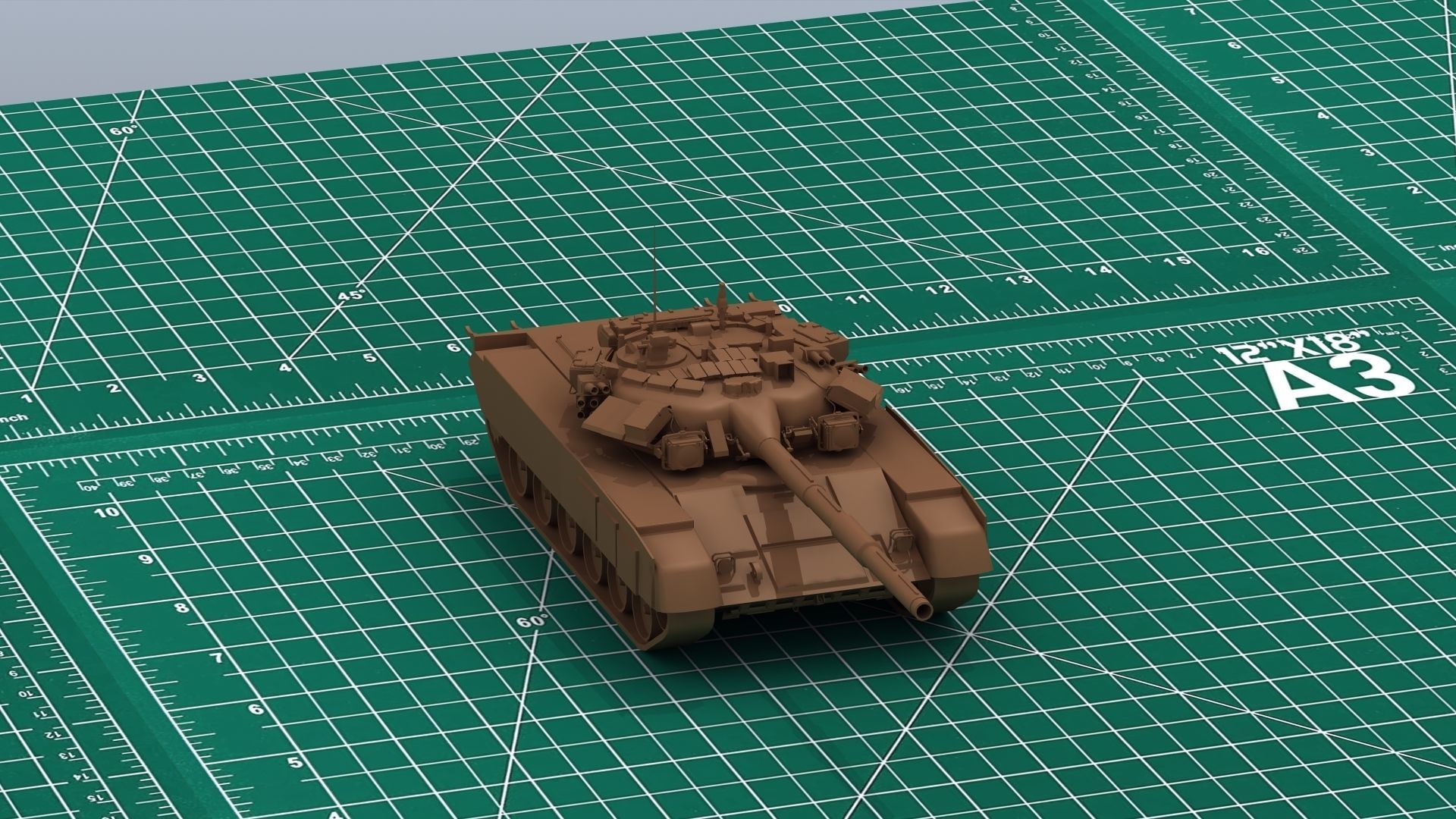 T-90 Tank 3D Print 3D print model_1