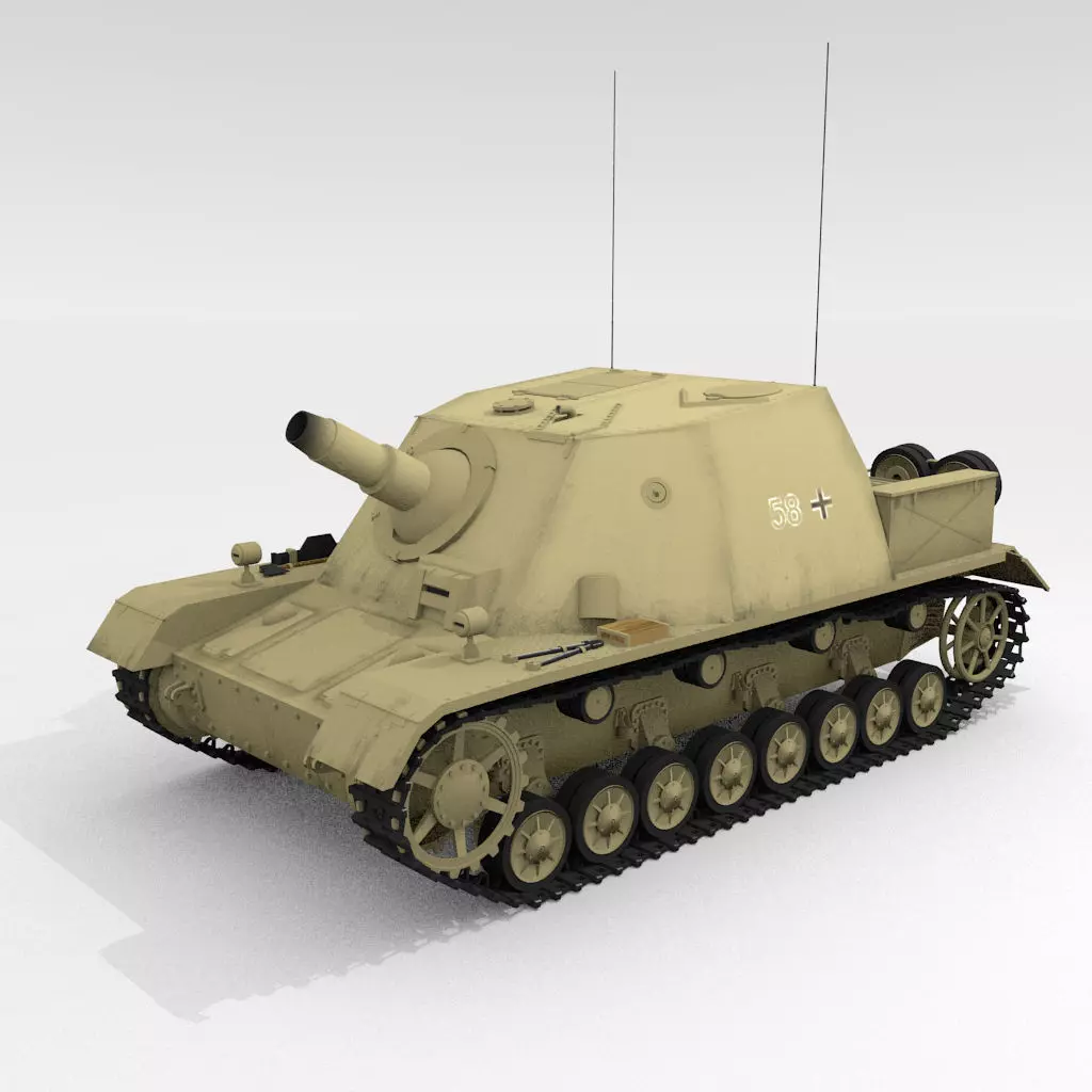 SturmPanzer IV Brummbr early version 3D model