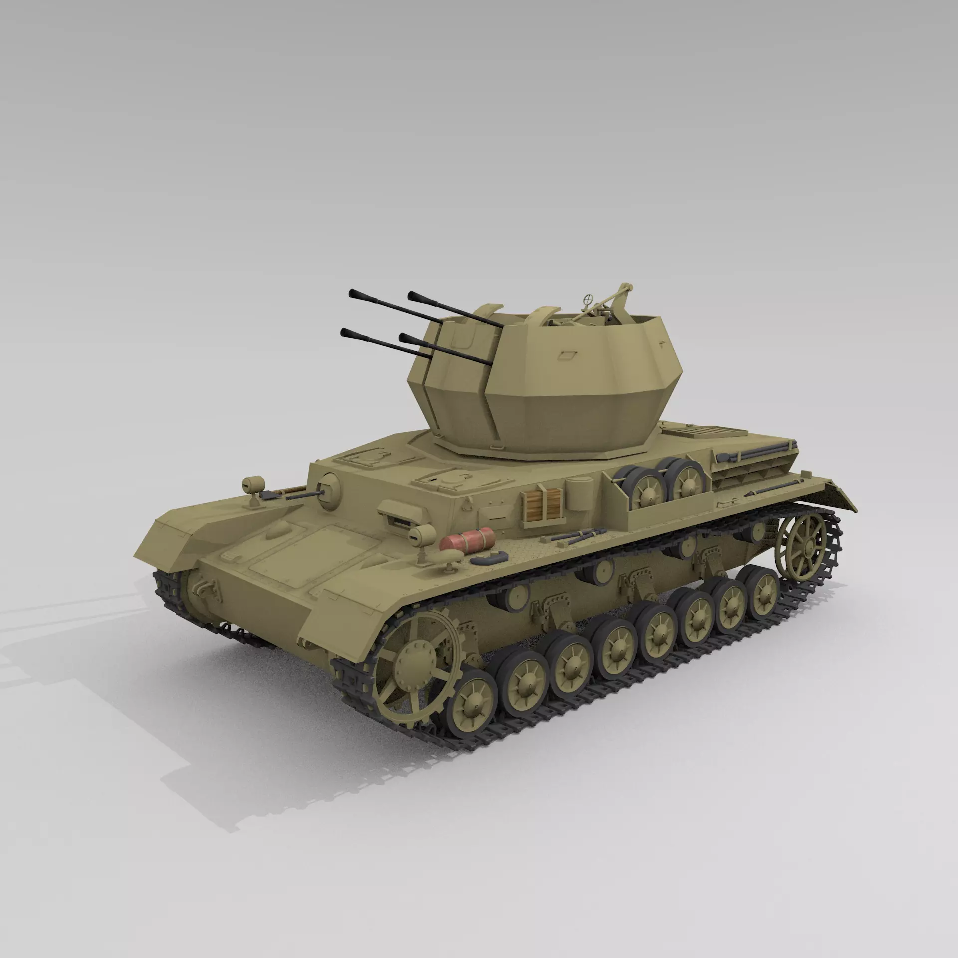 Flakpanzer IV Wirbelwind 3D model