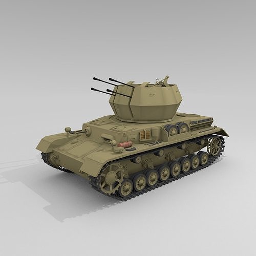 Flakpanzer IV Wirbelwind 3D model