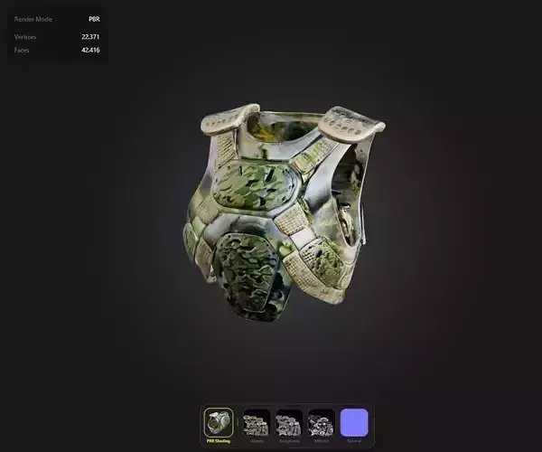 military vest game ready UE5