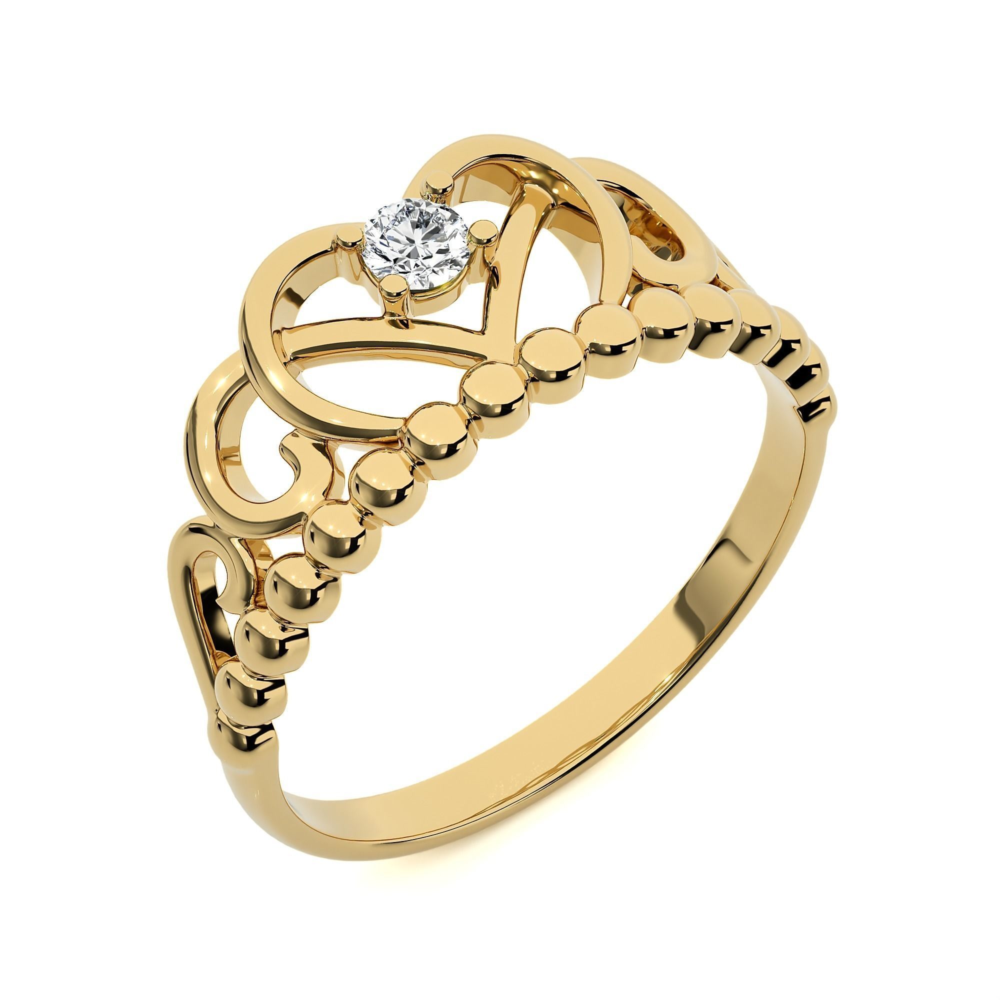 Crown Ring renders 3dm stl details 3D print model_12