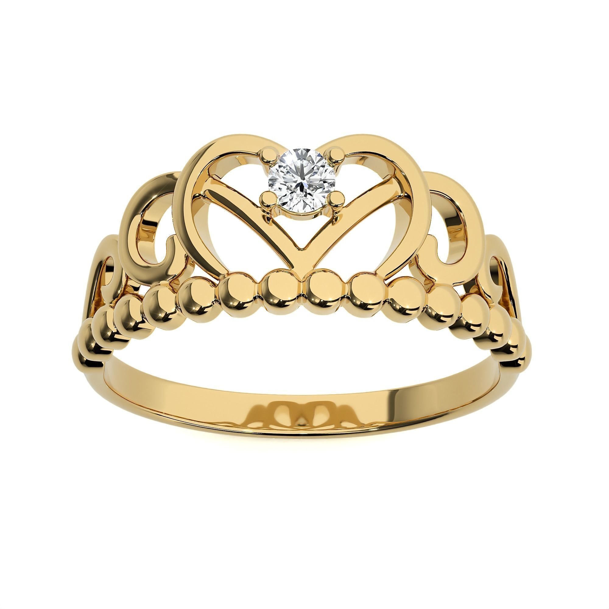 Crown Ring renders 3dm stl details 3D print model_1