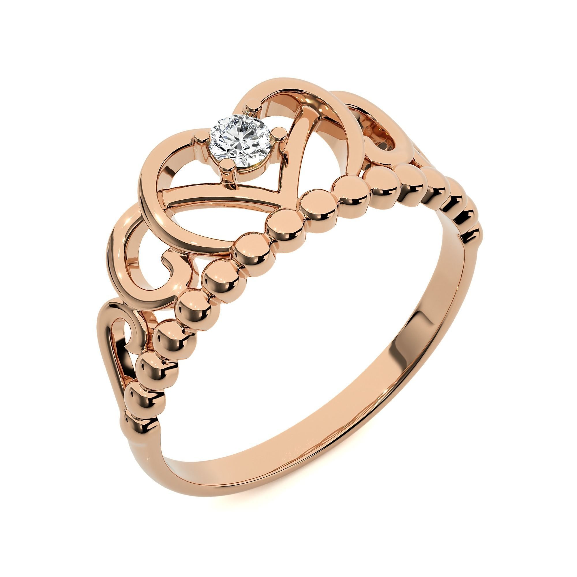 Crown Ring renders 3dm stl details 3D print model_4