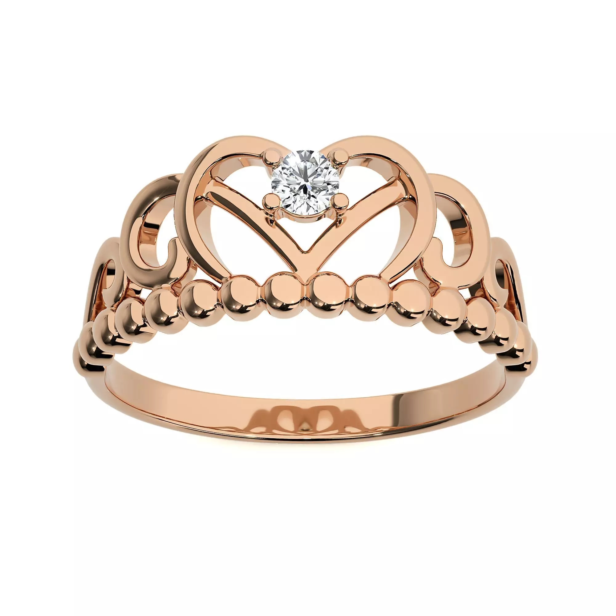 Crown Ring renders 3dm stl details 3D print model_0