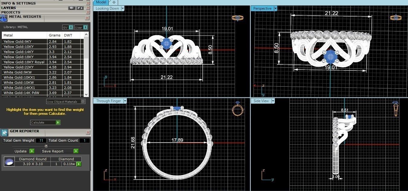 Crown Ring renders 3dm stl details 3D print model_5